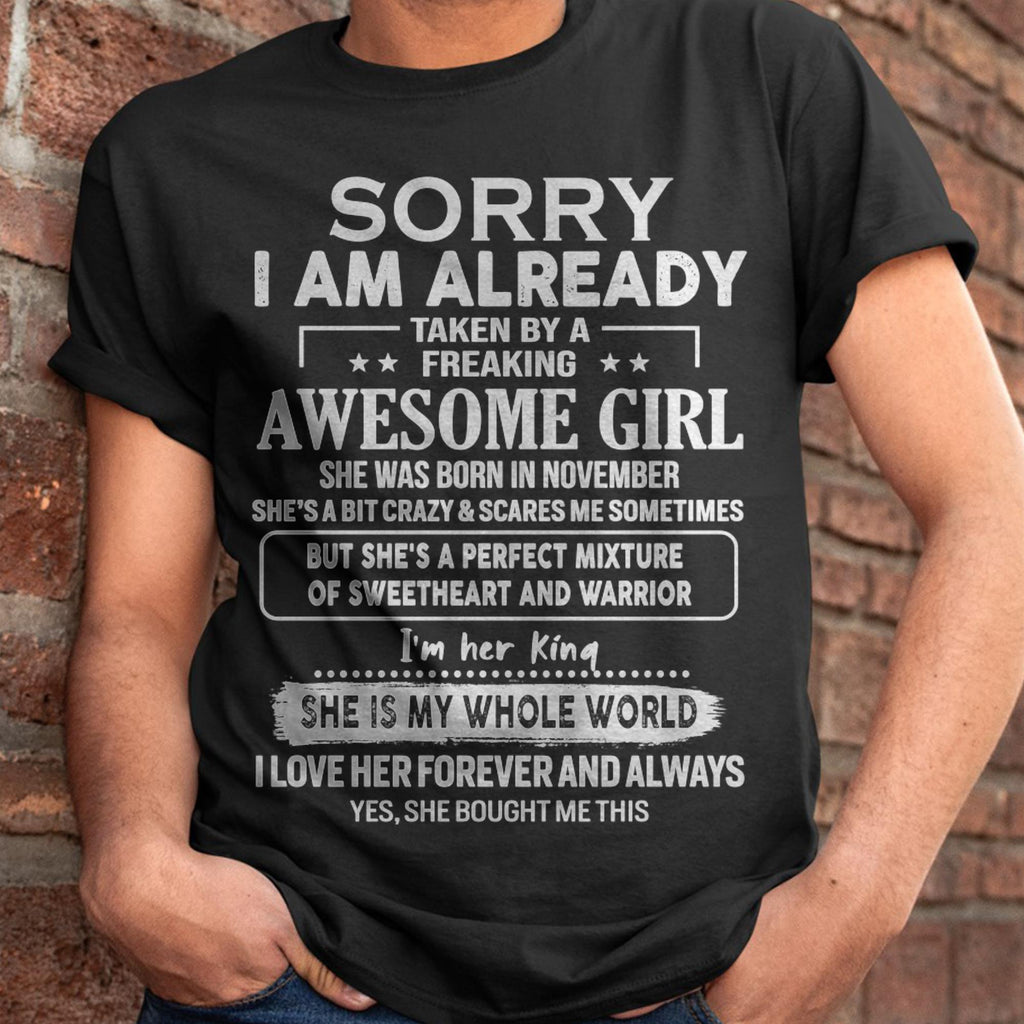 November - Awesome Girl - Perfect Gift For Your Boyfriend, Husband From Wife - NGHL11 (SKU04-86MT-11)
