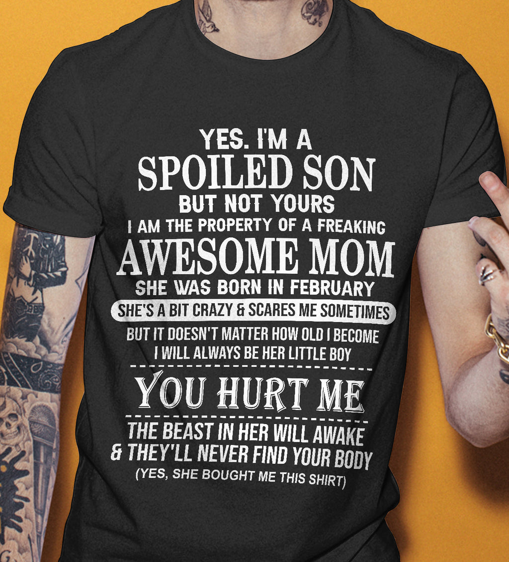 February - Awesome Mom Born In February - Special gift for Son From Mom - NGHL02 (SKU10-45-02)