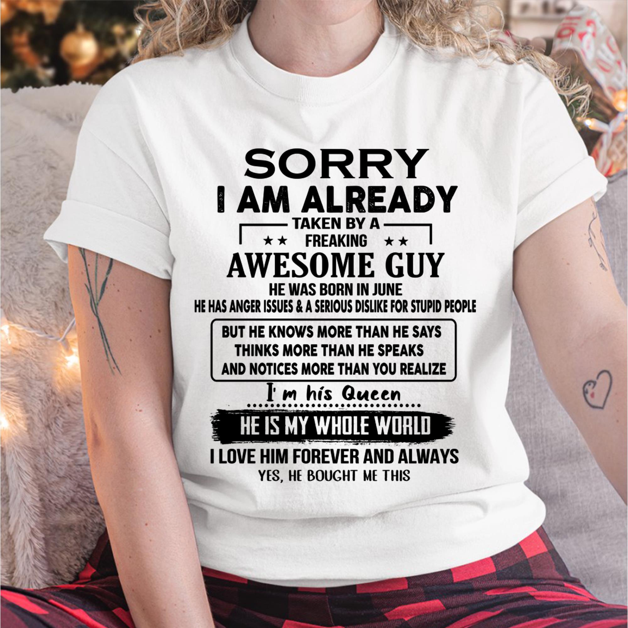 June - Awesome Guy - Perfect gift for your girlfriend or wife From Husband - NGHL06 (SKUT08-11-06)