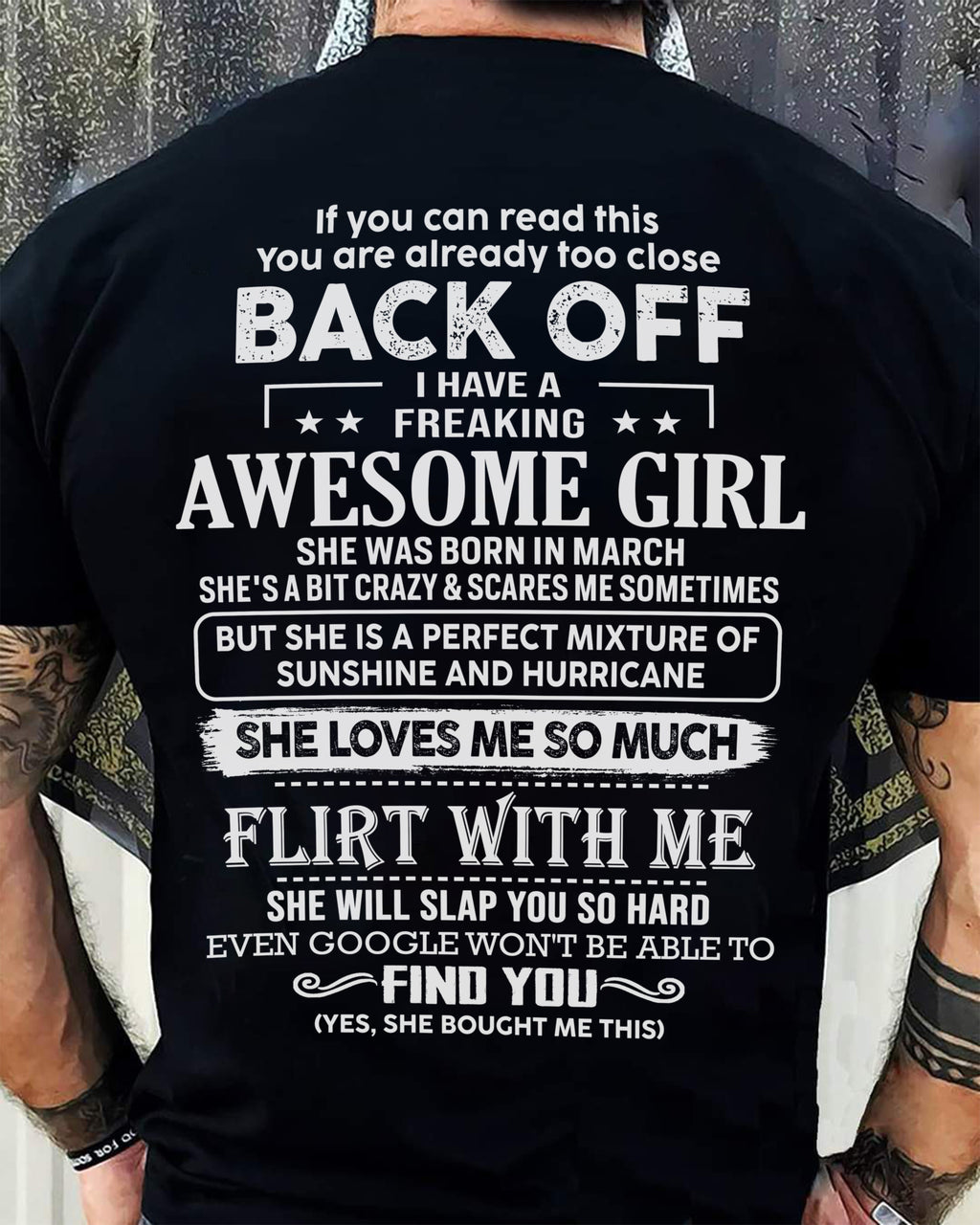 March – Awesome Girlfriend Born In March – Special gift for your Boyfriend – From Wife NGHL03 (SKU06-17-03)