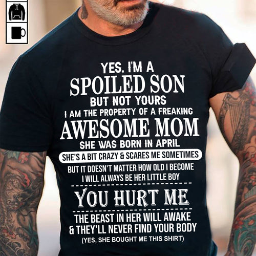April - Awesome Mom Born In April - Special gift for Son From Mom - NGHL04 (SKU10-45-04)