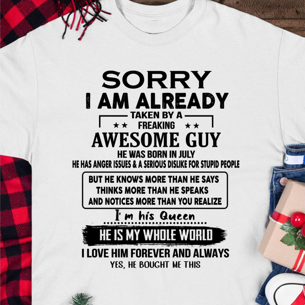 July - Awesome Guy - Perfect gift for your girlfriend or wife From Husband - NGHL07 (SKUT08-11-07)