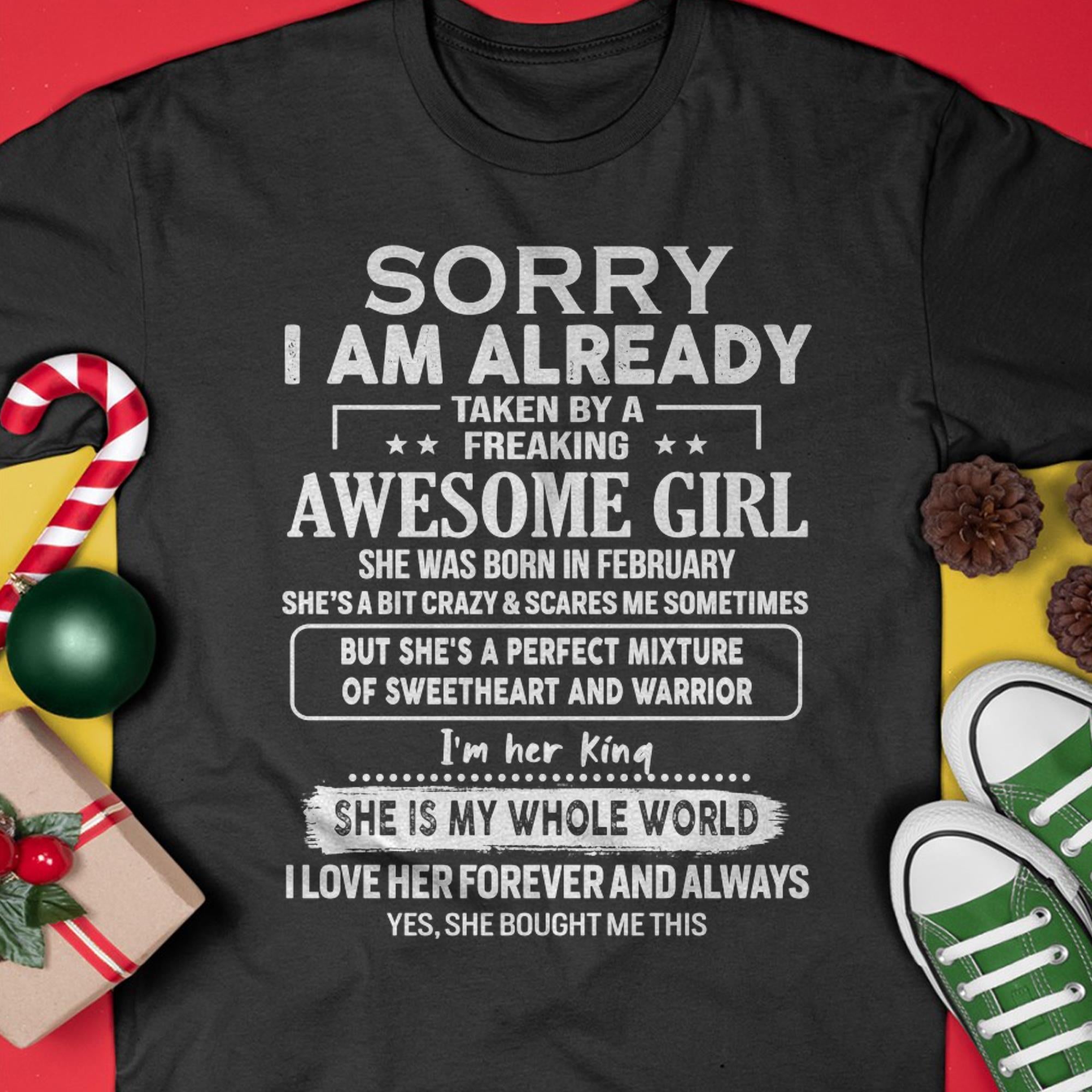 February - Awesome Girl - Perfect Gift For Your Boyfriend, Husband From Wife - NGHL02 (SKU04-86-02)