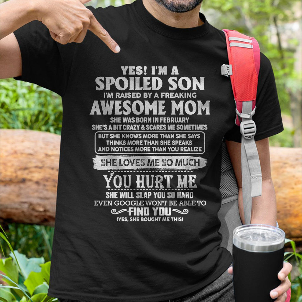 February - Awesome Mom - Perfect Gift For Your Spoiled Son From Mom - NGHL02 (SKU05-47-02)