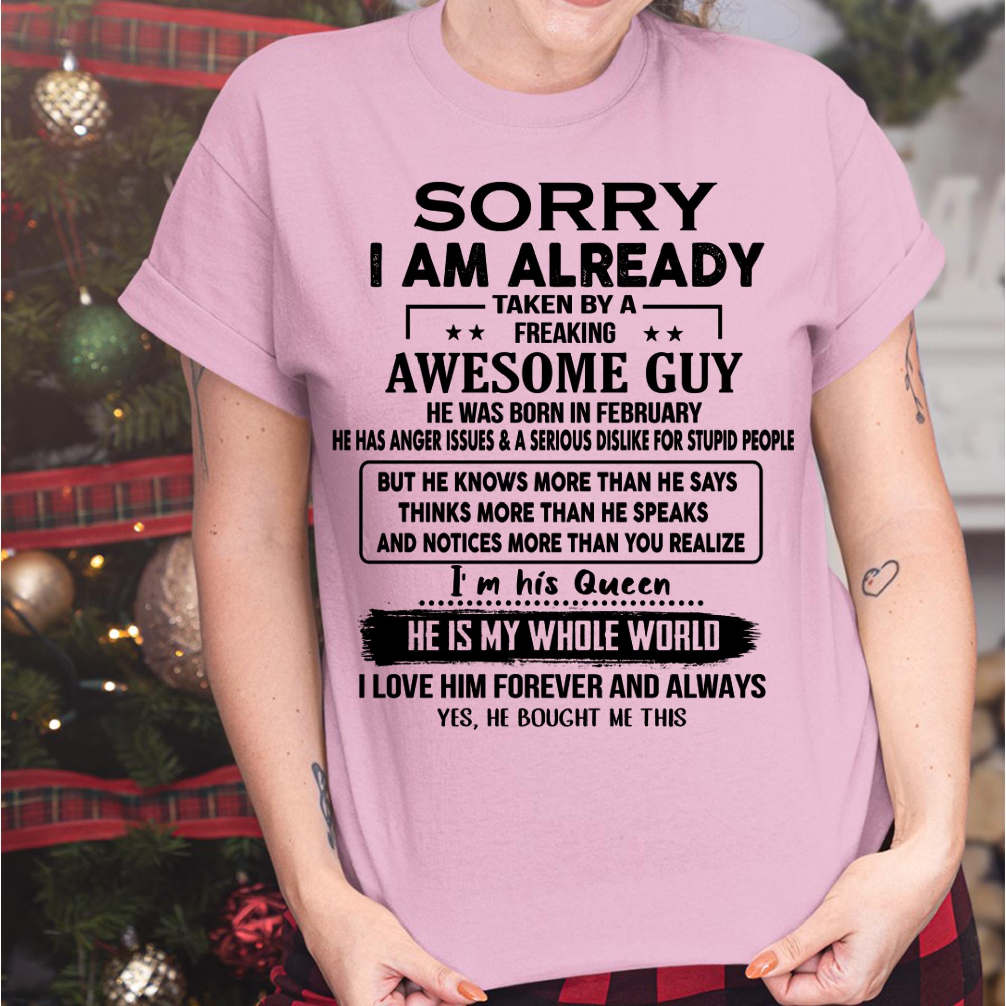 February - Awesome Guy - Perfect gift for your girlfriend or wife from Husband - NGHL02(SKUT08-11-02)