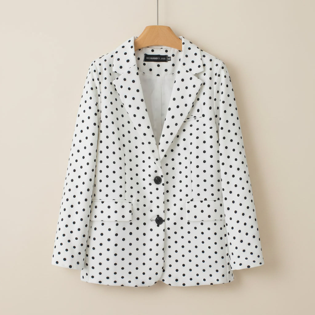 Women's Casual Chic Plaid Coat – Long Sleeve Pocket Jacket