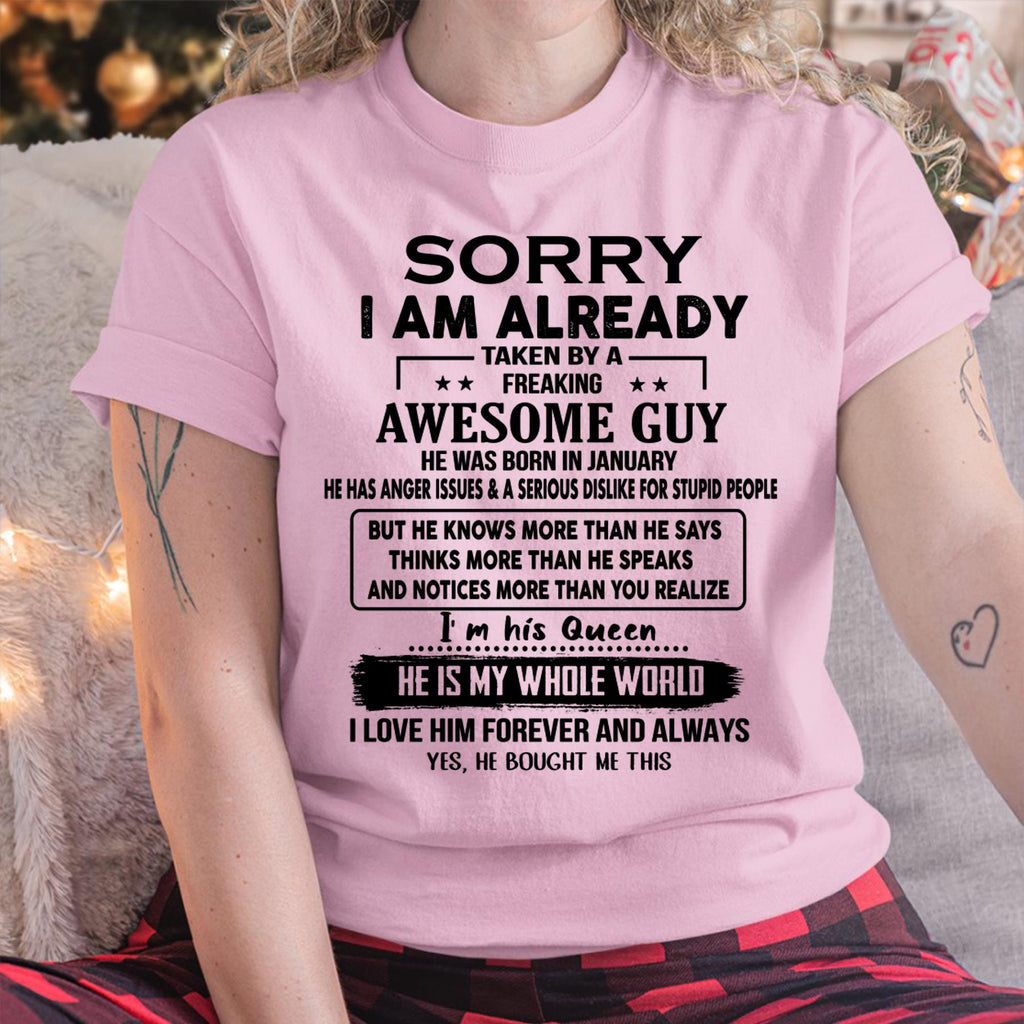January - Awesome Guy - Perfect gift for your girlfriend or wife From Husband - NGHL01  (SKUT08-11-01)