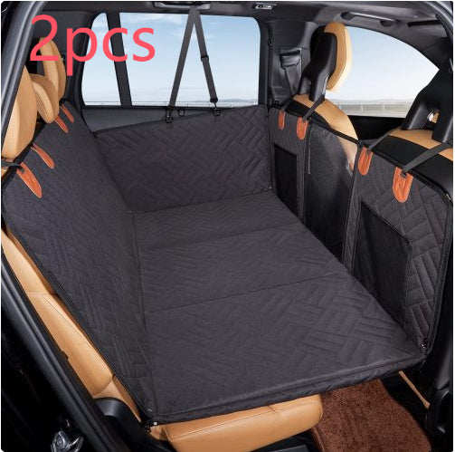 Cojín Impermeable para Asiento de Coche para Mascotas — Negro y Gris, Individual y Juegos de Paquetes