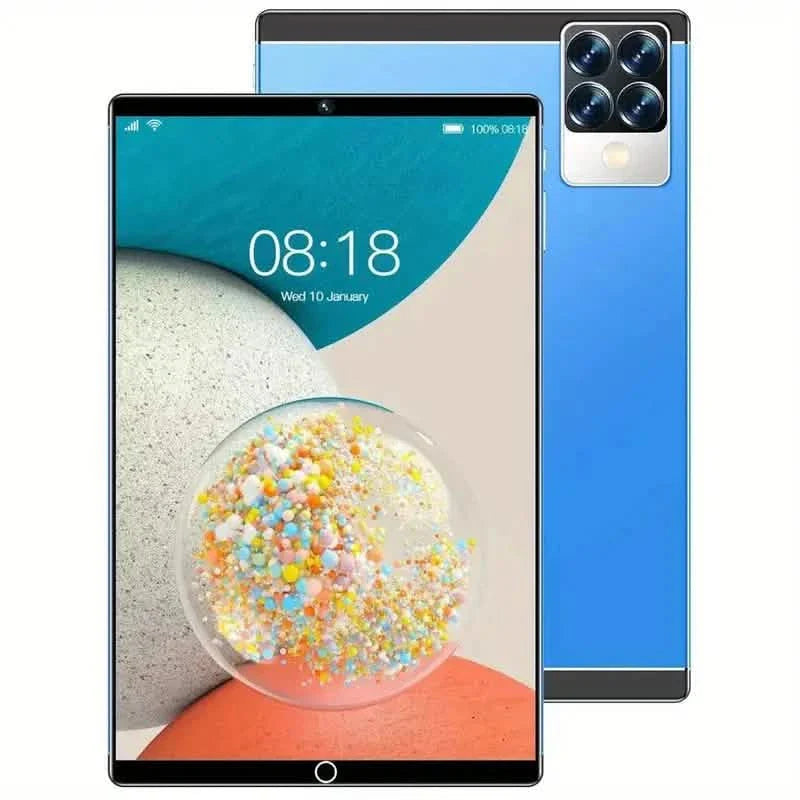 Tablet inteligente 5G de 10.1 pulgadas - Ranuras para doble tarjeta SIM, 8 GB de RAM, 256 GB de almacenamiento, cámara de 24 MP + 48 MP + Más