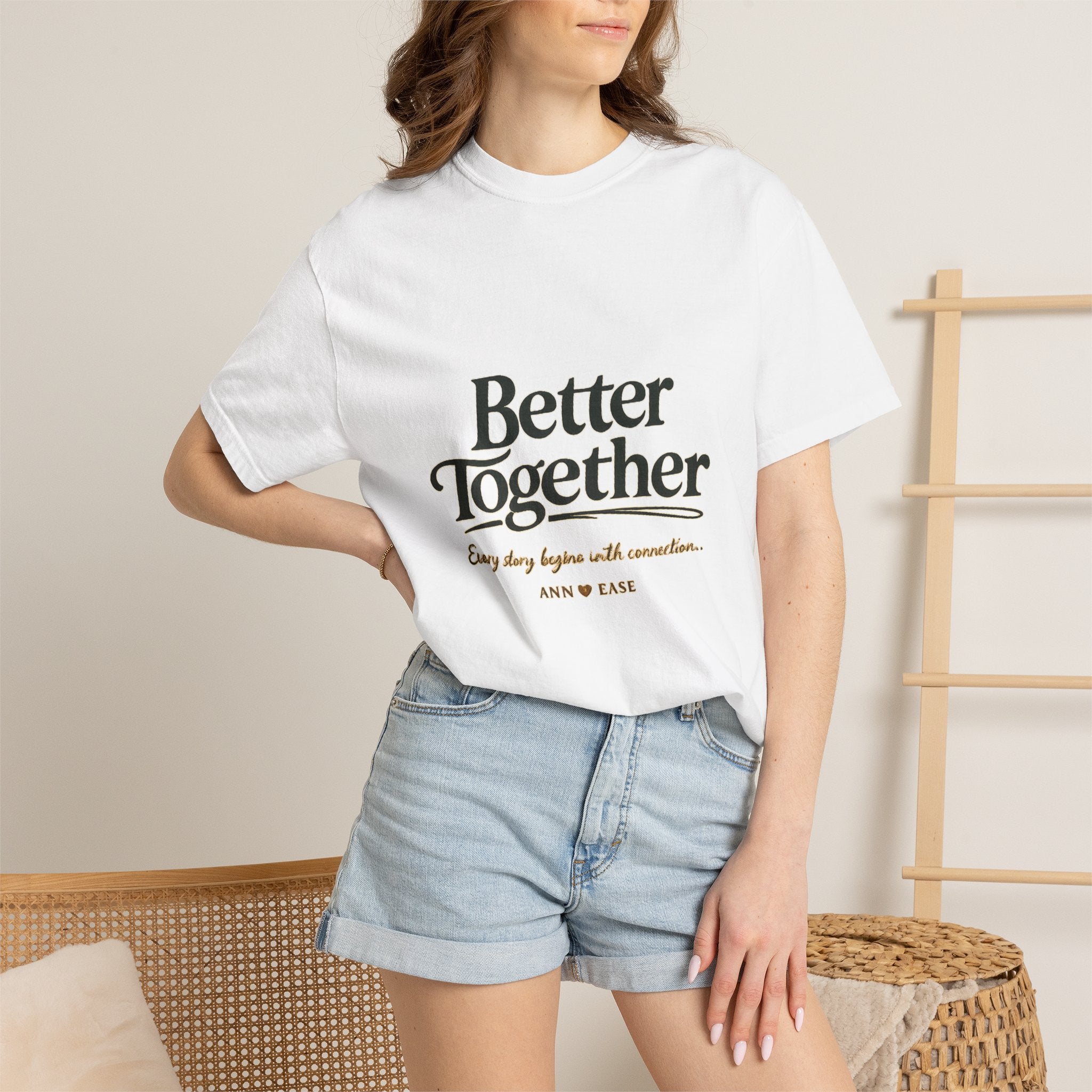 Better Together T-Shirt — “Better Together” Graphic Tee with Cozy Cottage Back Print