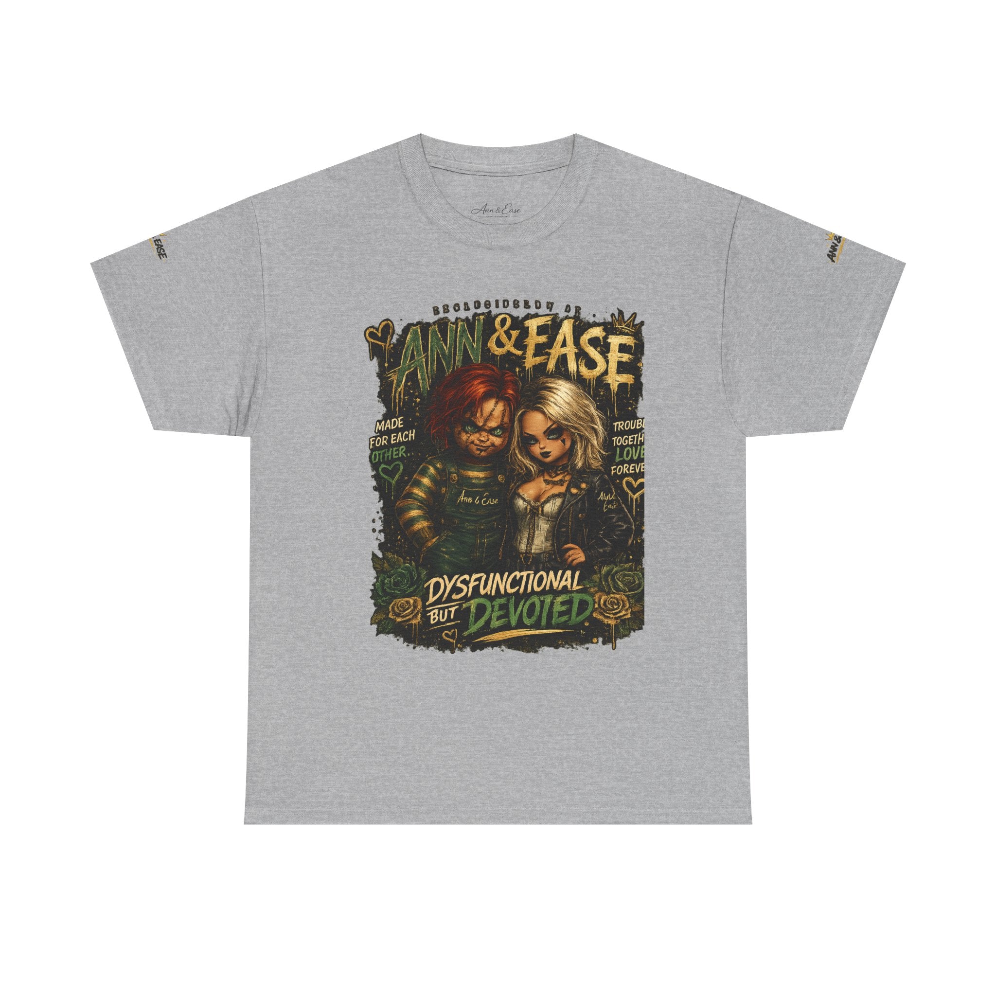 Camiseta gráfica "Disfuncional pero devota" de Ann & Ease