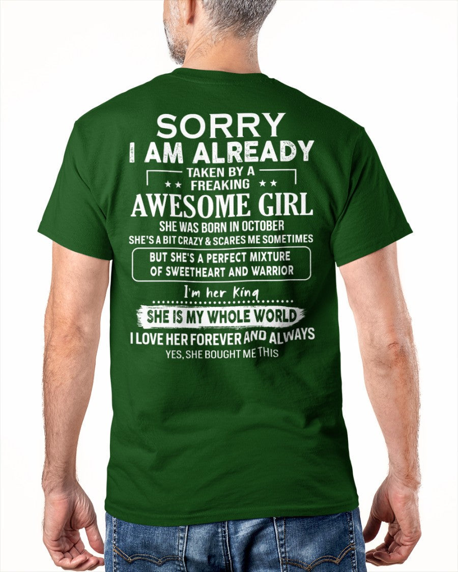 October - Awesome girl - Perfect gift for your boyfriend - (SKU04-86-10) - From Wife NGHL10