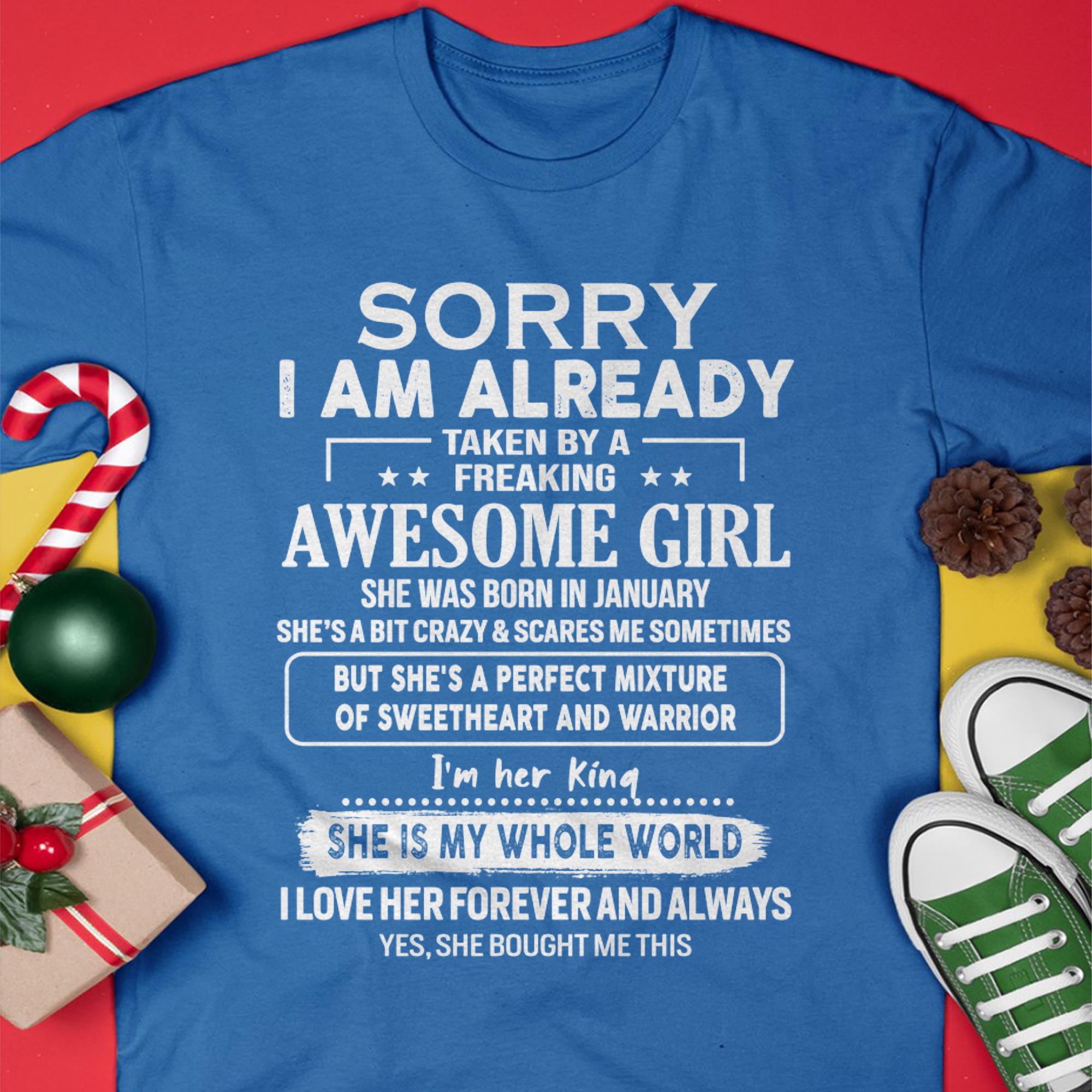 January - Awesome Girl - Perfect Gift For Your Boyfriend, Husband From Wife - NGHL01 (SKU04-86MT-01)