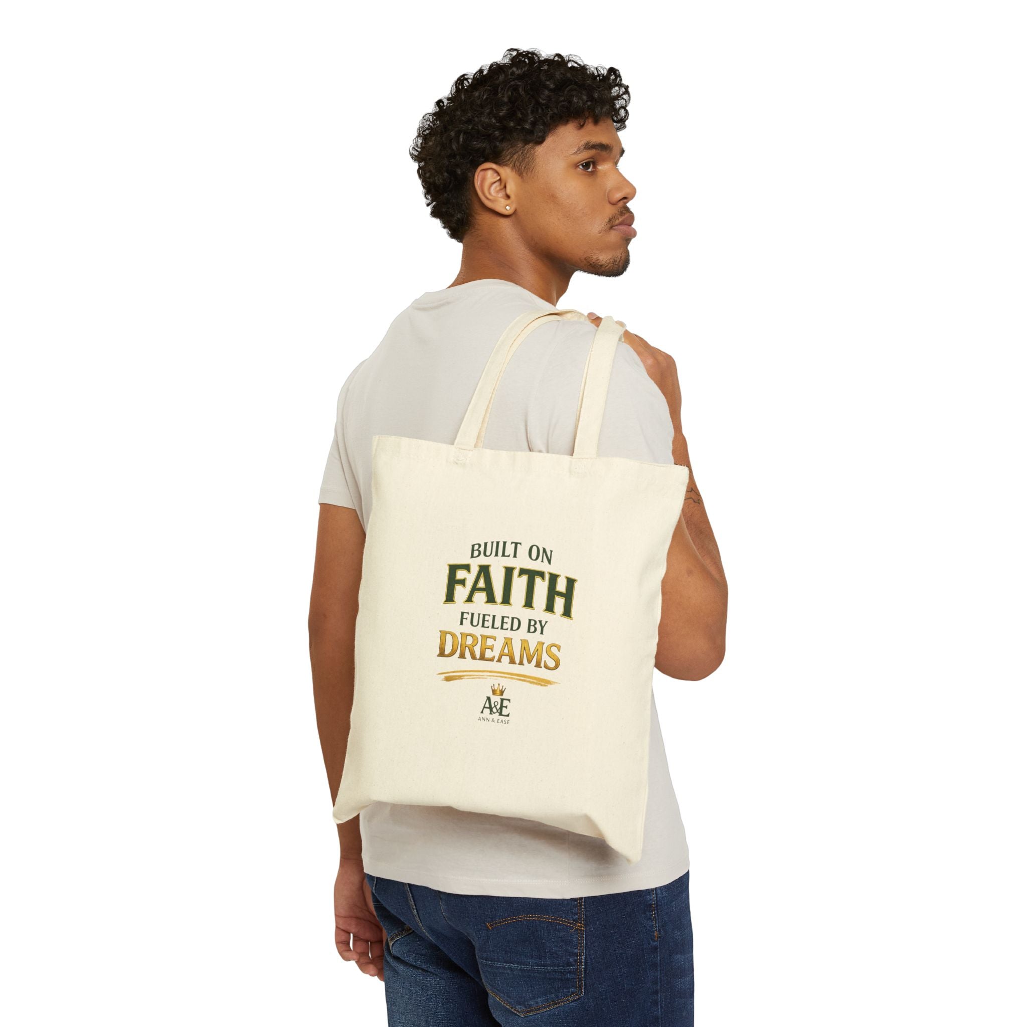 Tote Bag — “Built on Faith, Fueled by Dreams” Personalized Little King Tote (Tyler)