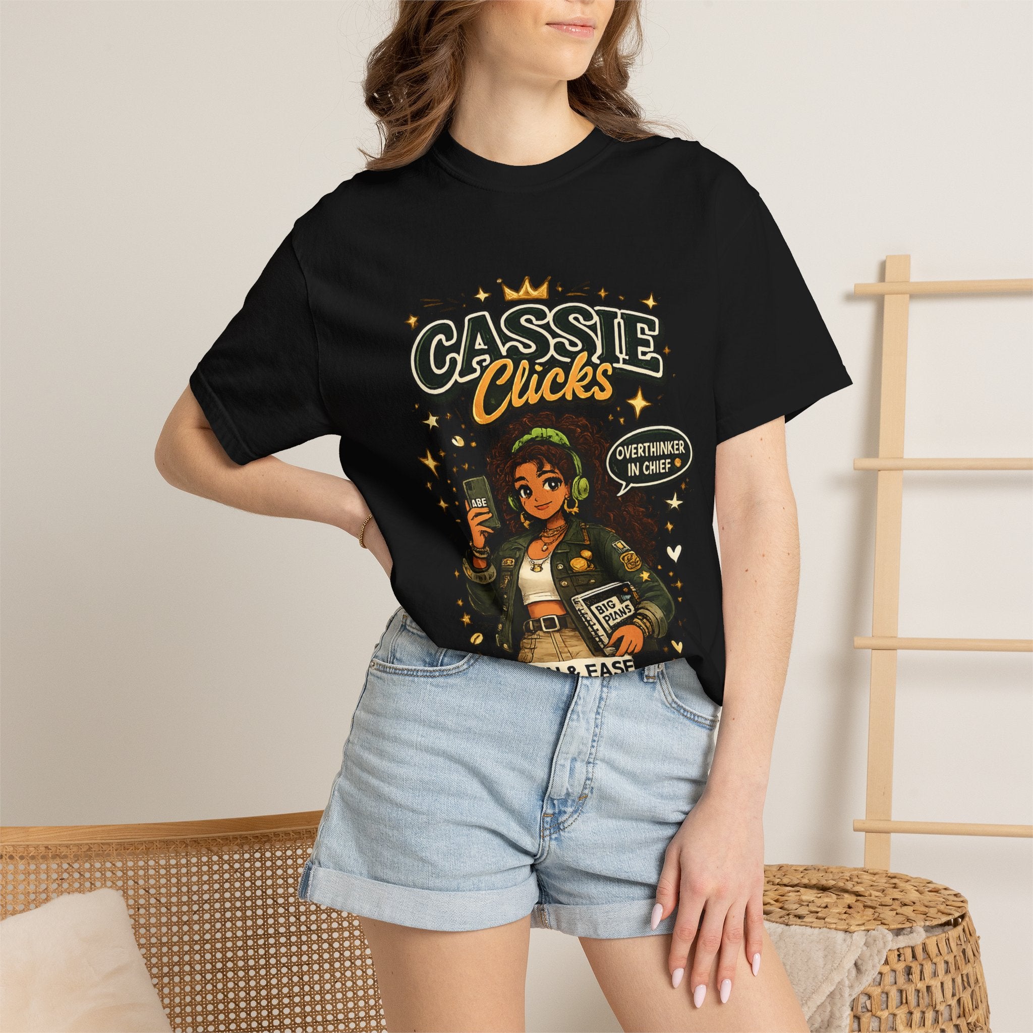 Graphic T-Shirt — “Cassie Clicks” Motivational Crewneck