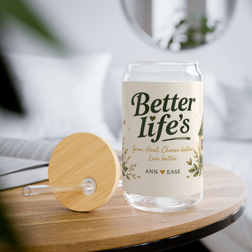 Better Life Sipper Glass — 16oz Inspirational Floral Straw Tumbler