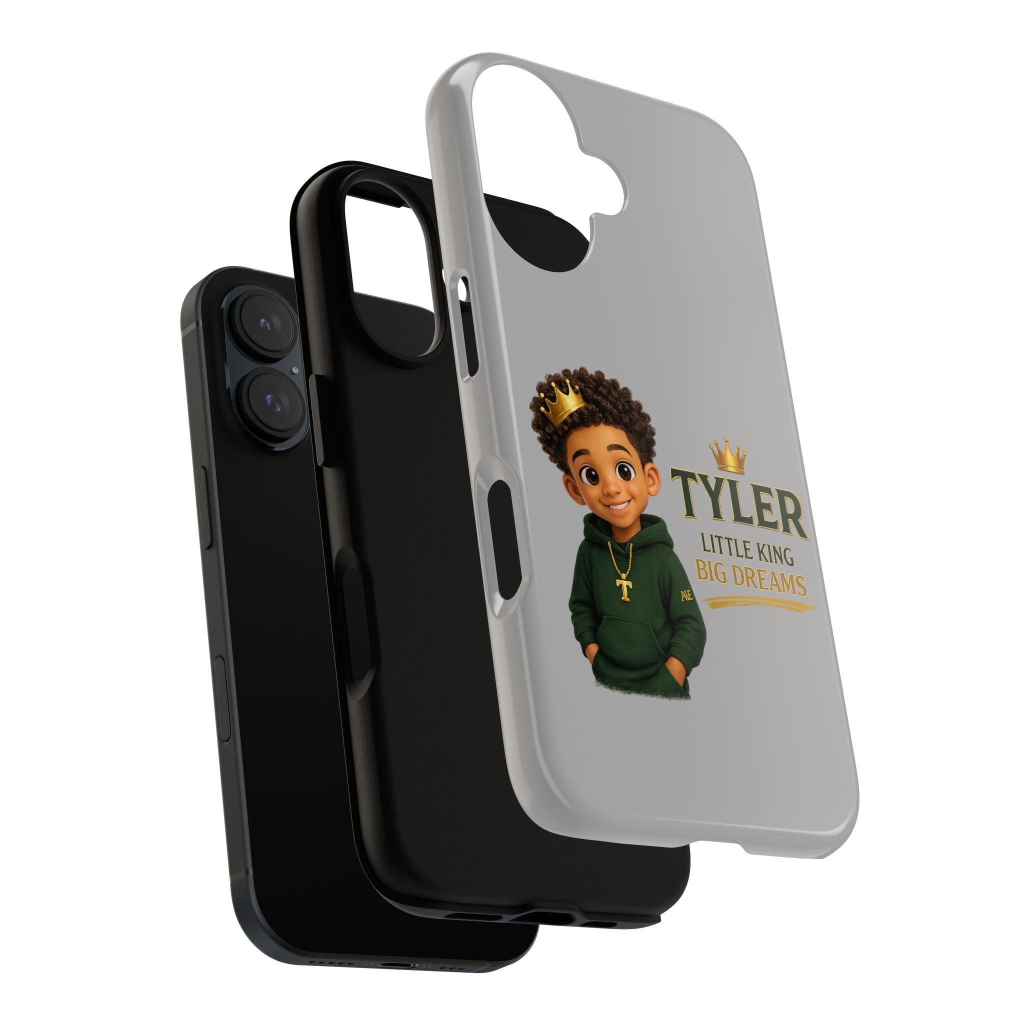Personalized 'Tyler Little King' Phone Case – Cute Boy Crown Design, 'Little King Big Dreams'