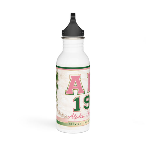 Alpha Kappa Alpha 1908 Stainless Steel Water Bottle – Sorority Pearl & Ivy Day Hydration Bottle