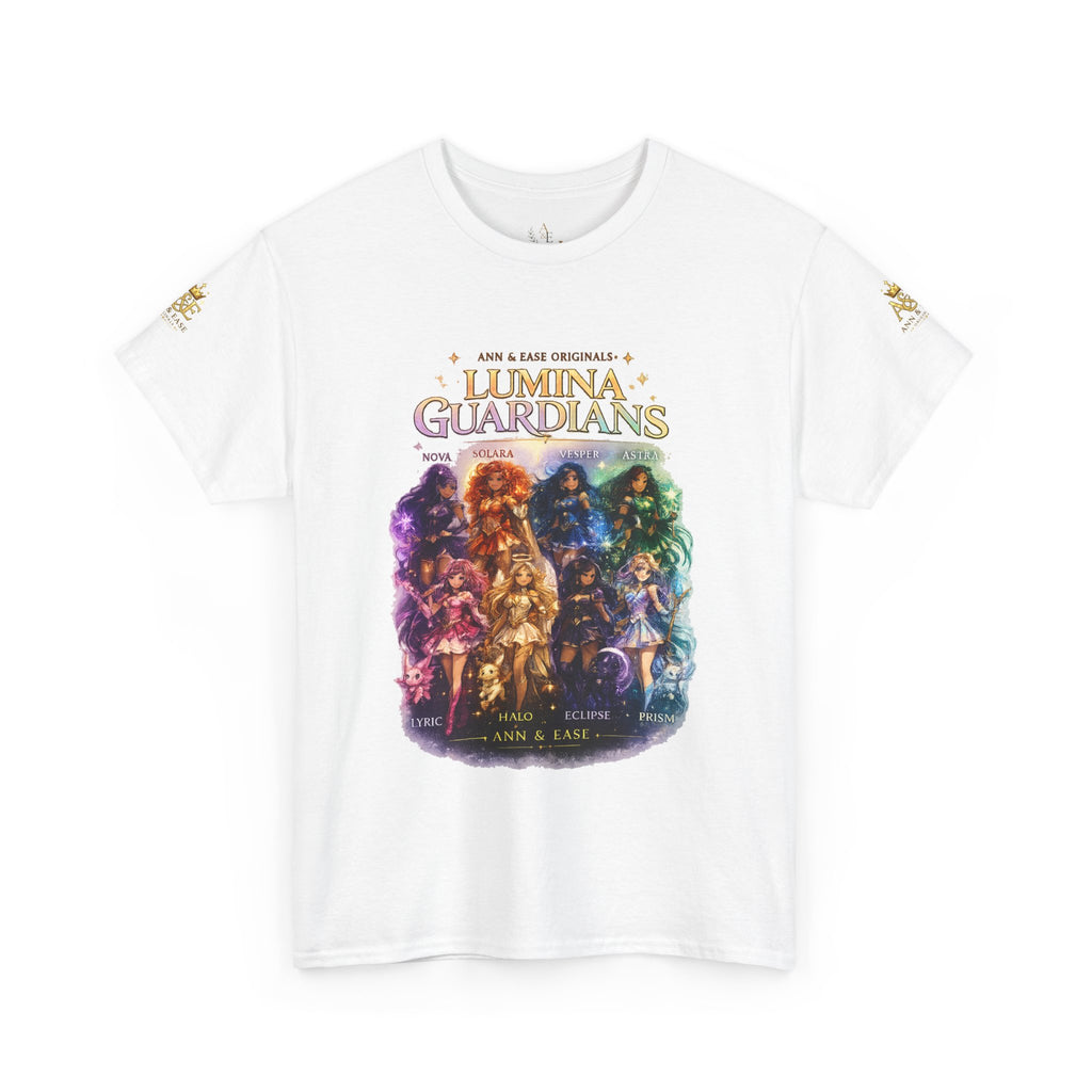 Lumina Guardians Graphic Tee — Colorful Fantasy Character Poster T‑Shirt