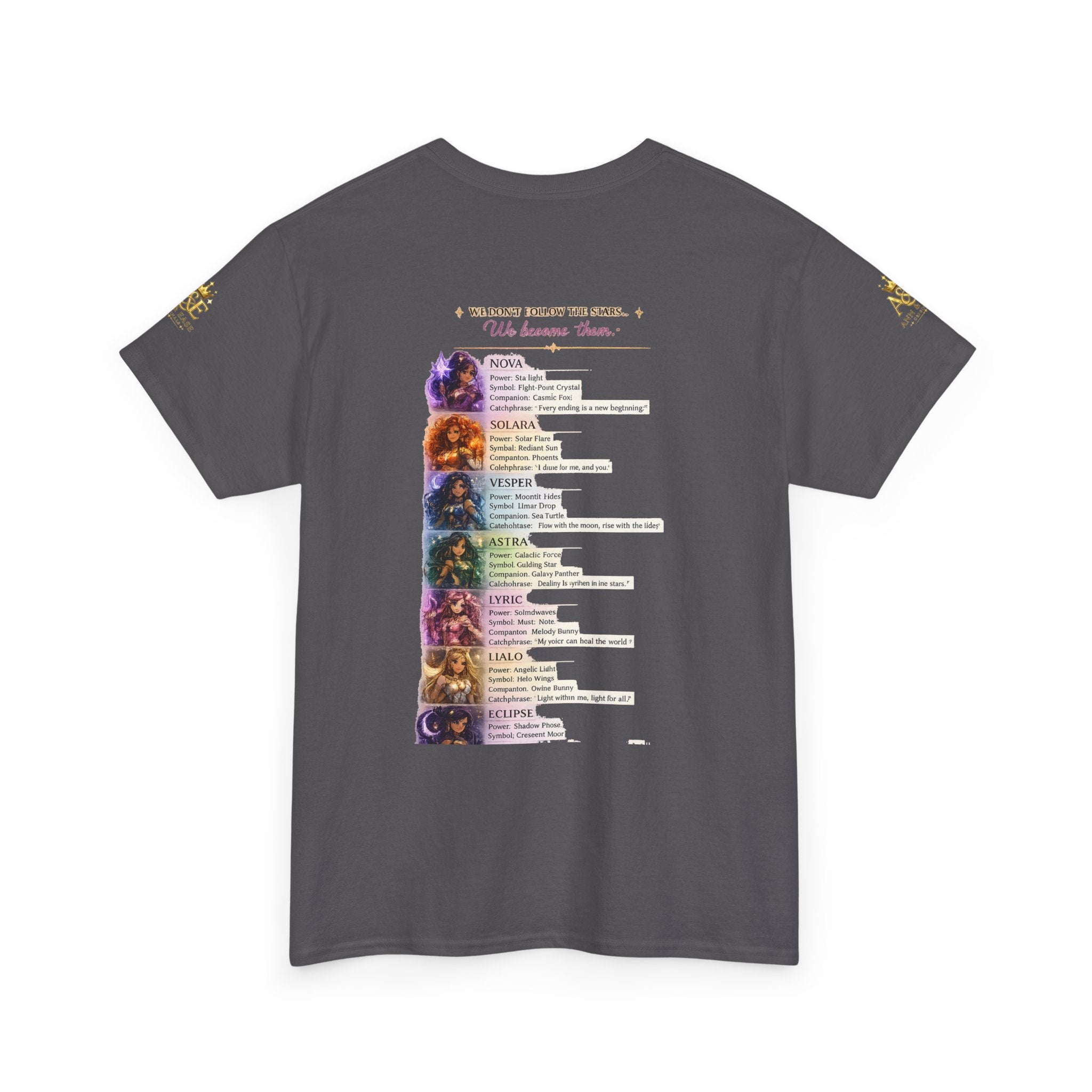 Lumina Guardians Graphic Tee — Colorful Fantasy Character Poster T‑Shirt