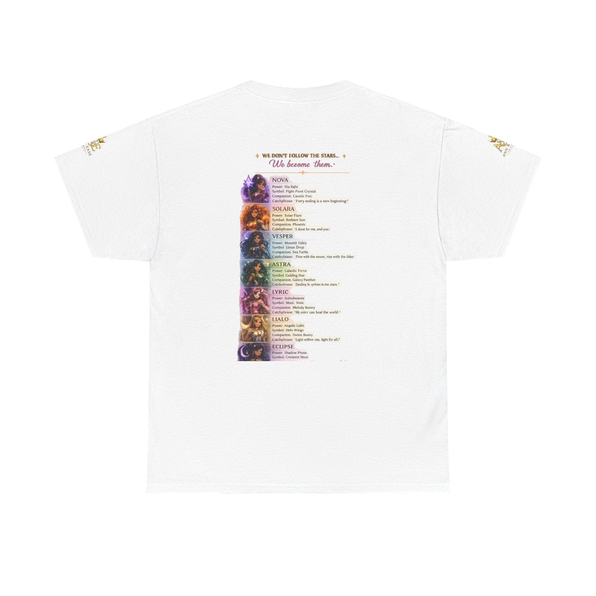 Lumina Guardians Graphic Tee — Colorful Fantasy Character Poster T‑Shirt