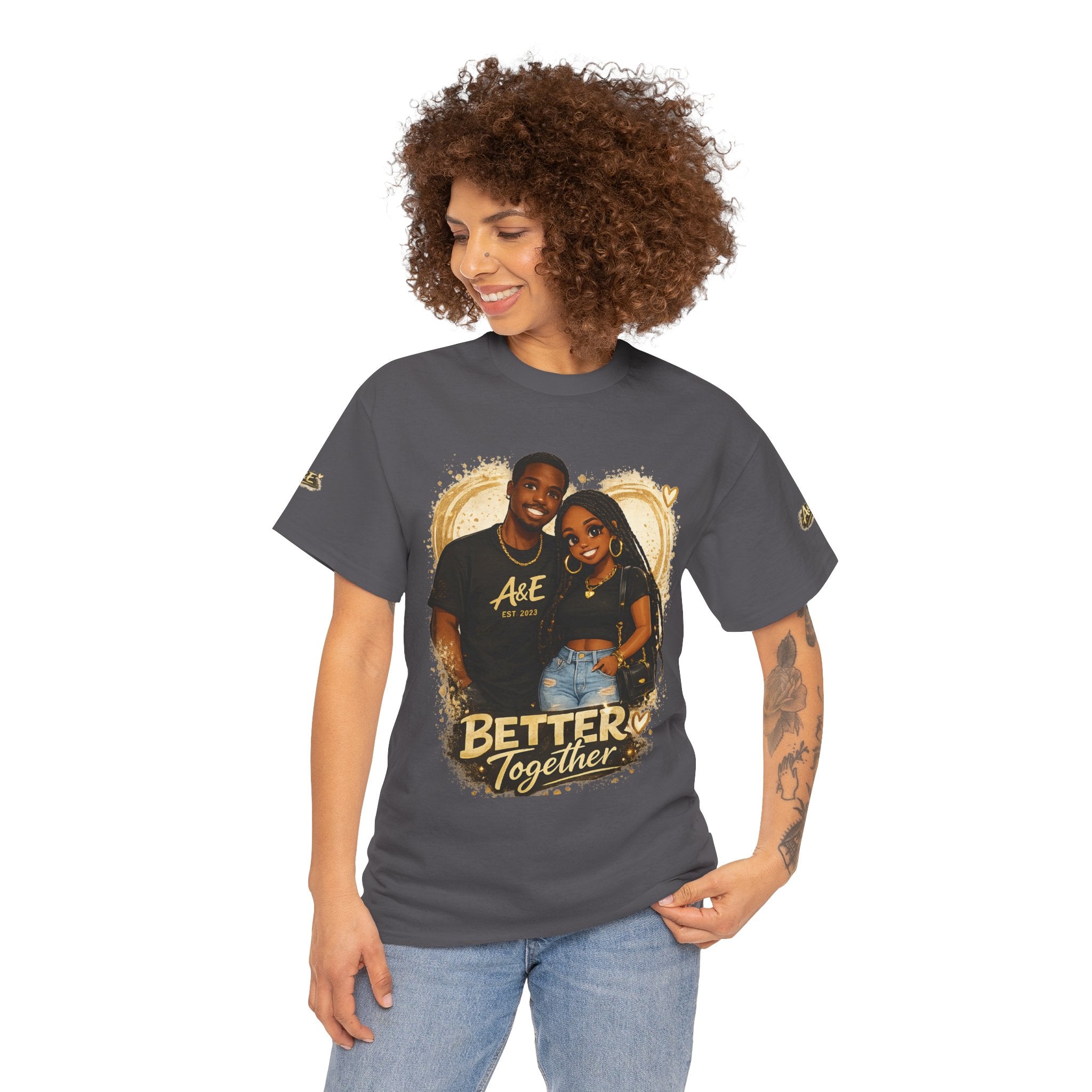 Better Together Couples Tee — "Different Vibes, Same Soul" Graphic T-Shirt
