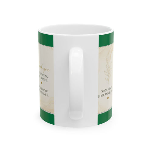 Ann & Ease Logo Ceramic Mug – Branded Coffee Cup (11oz/15oz)