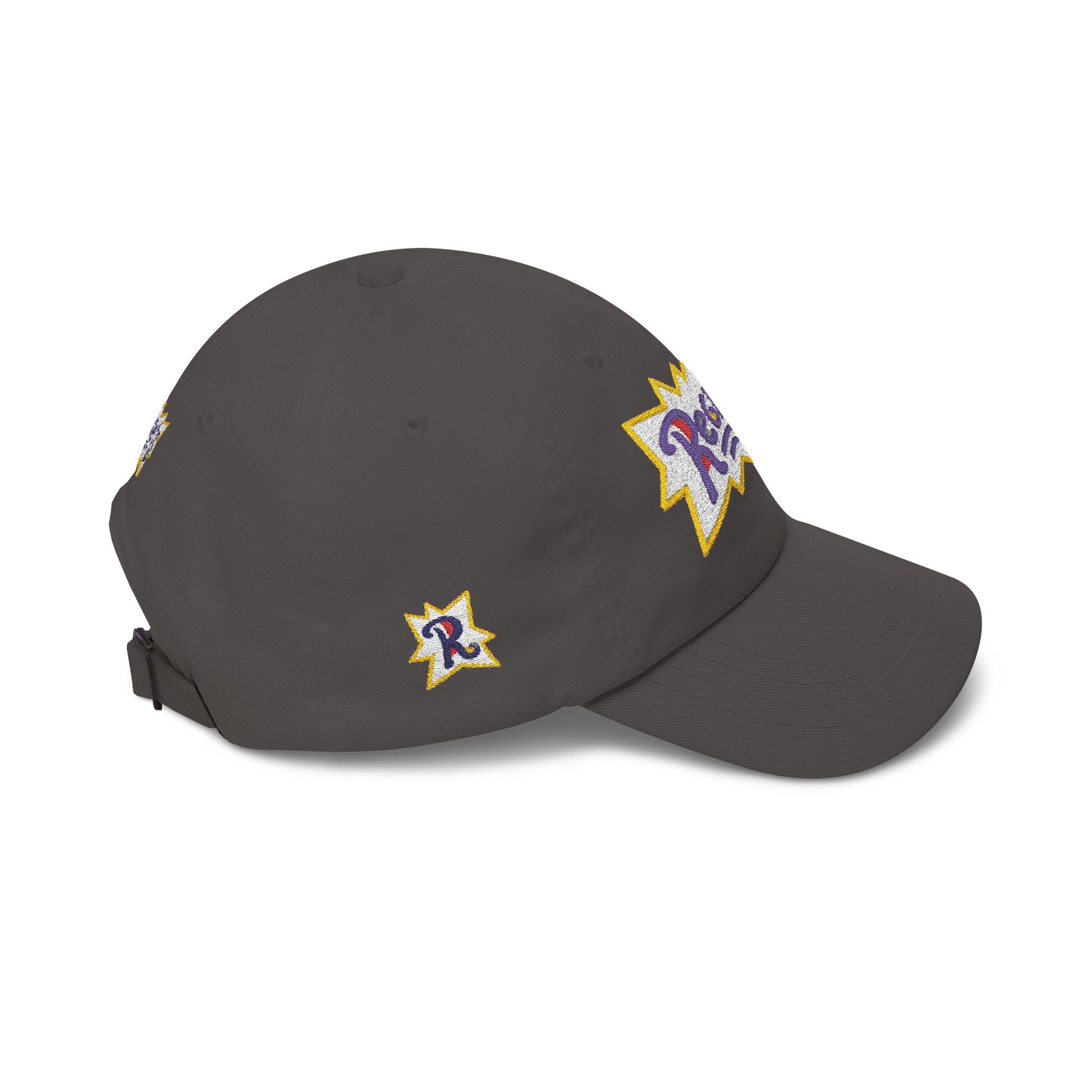 Regrets Embroidered Dad Cap - Retro Funky White Baseball Hat