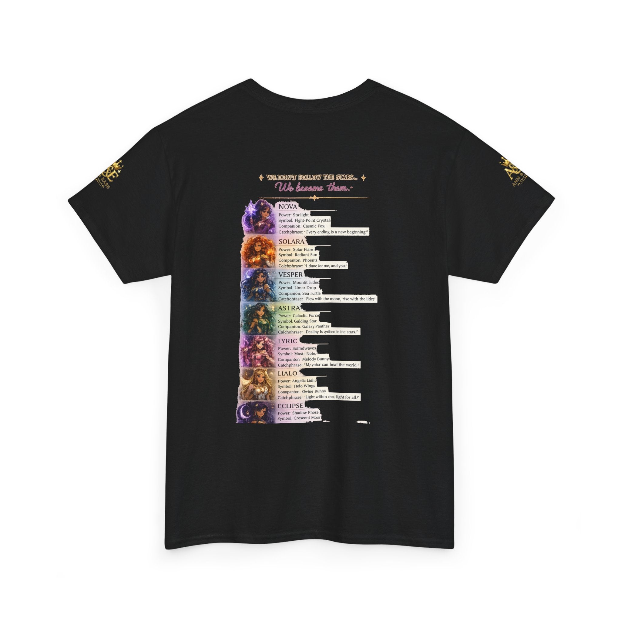 Lumina Guardians Graphic Tee — Colorful Fantasy Character Poster T‑Shirt