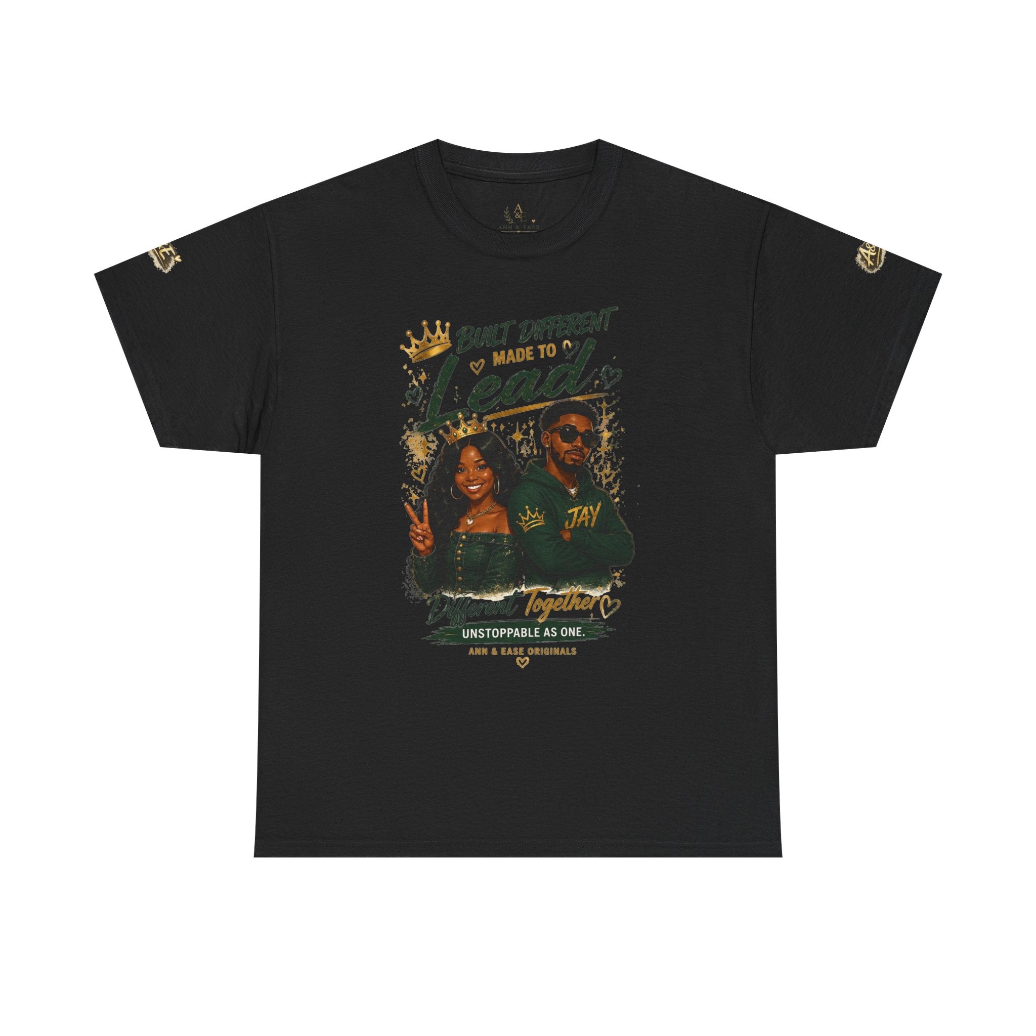Camiseta gráfica para parejas Lead Together — Camiseta inspiradora para parejas "Built Different"