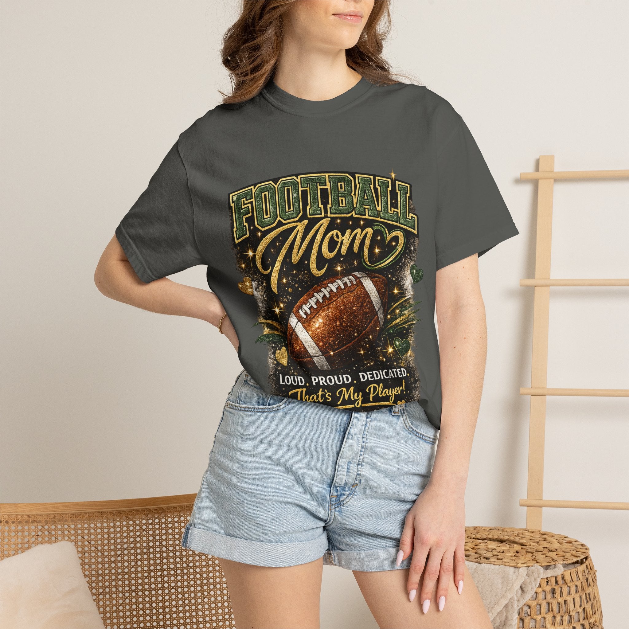 Football Mom T-Shirt — Loud Proud Dedicated Football Mom Gift