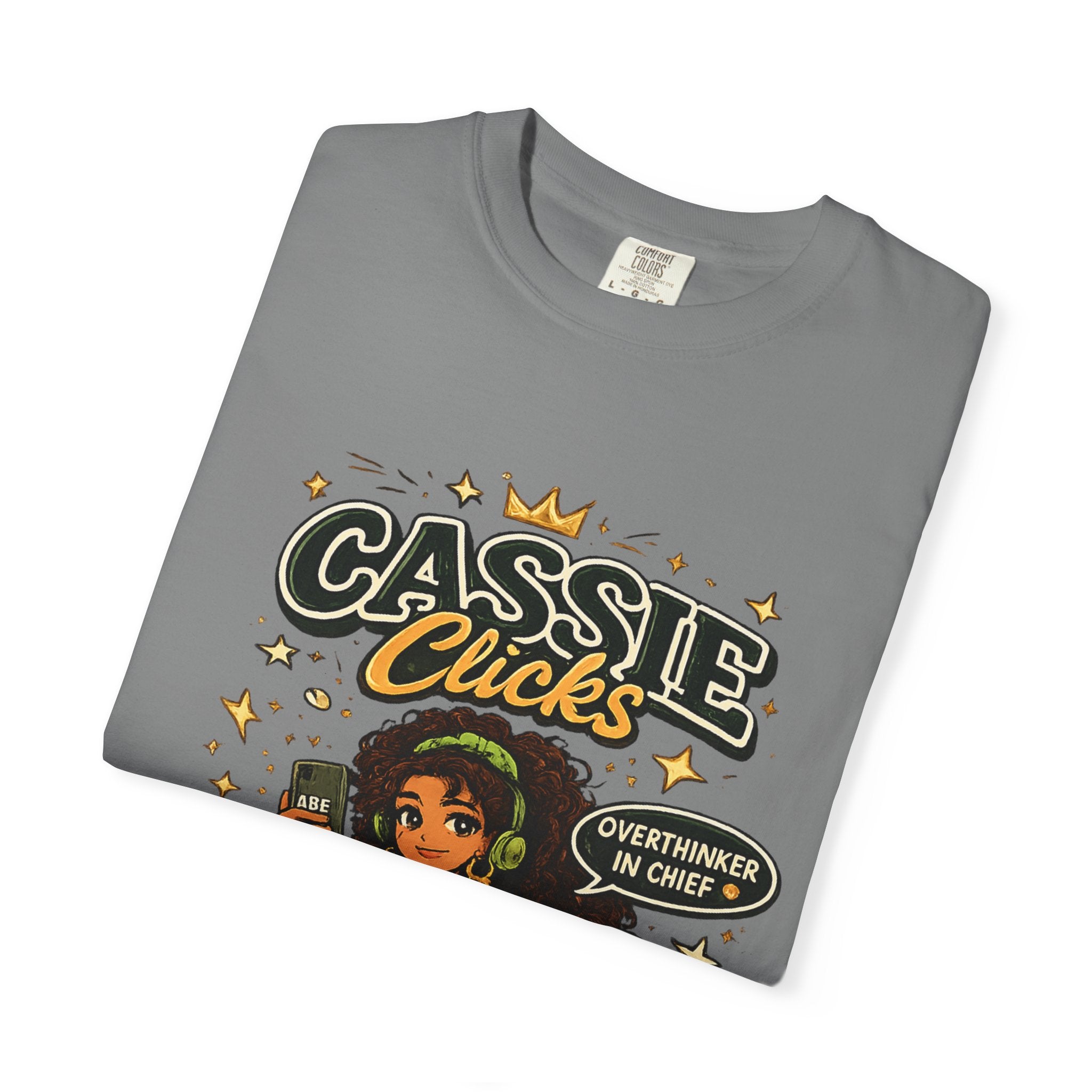 Graphic T-Shirt — “Cassie Clicks” Motivational Crewneck