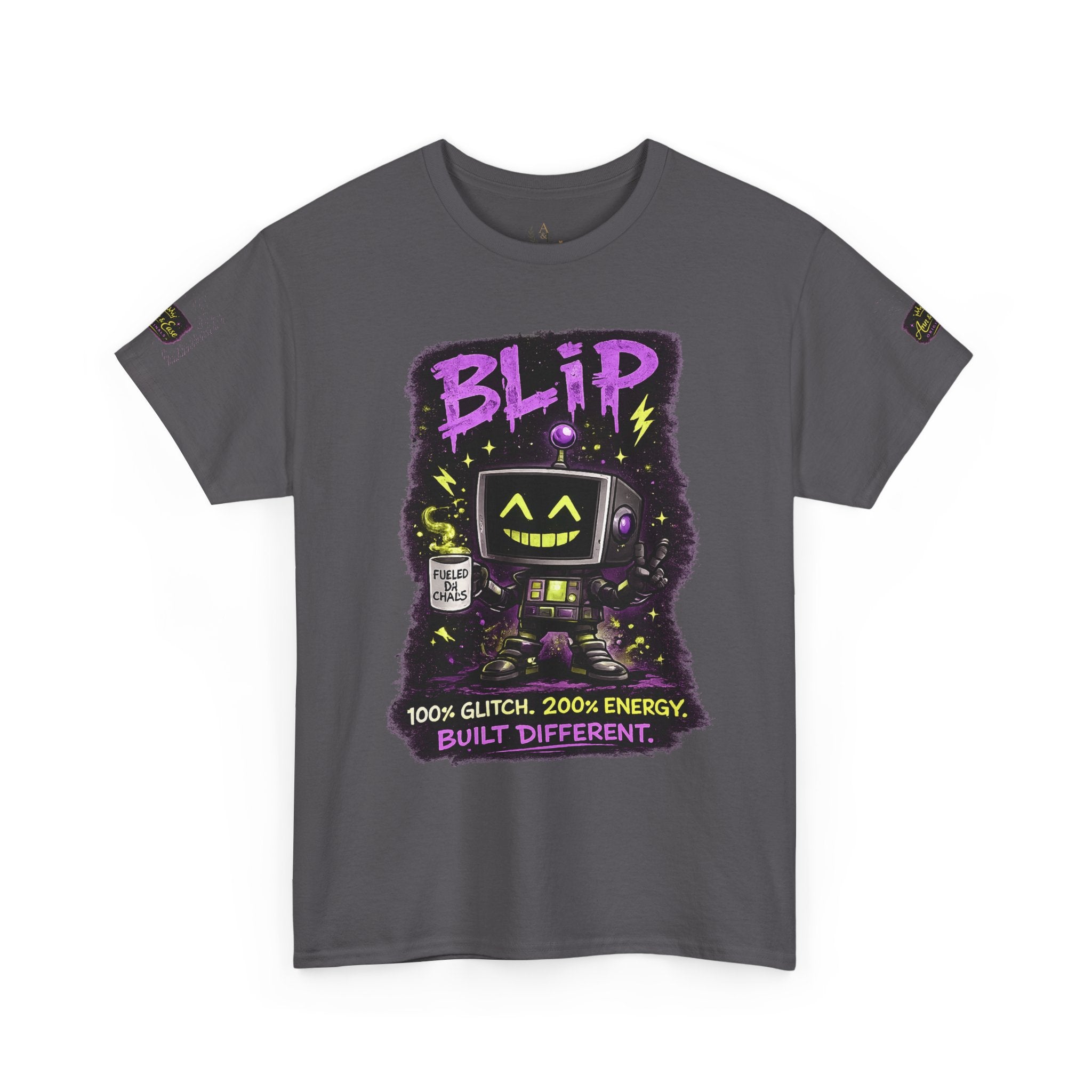 Blip Retro Robot Tee — “I Don’t Follow Orders” Glitch Graphic T-Shirt