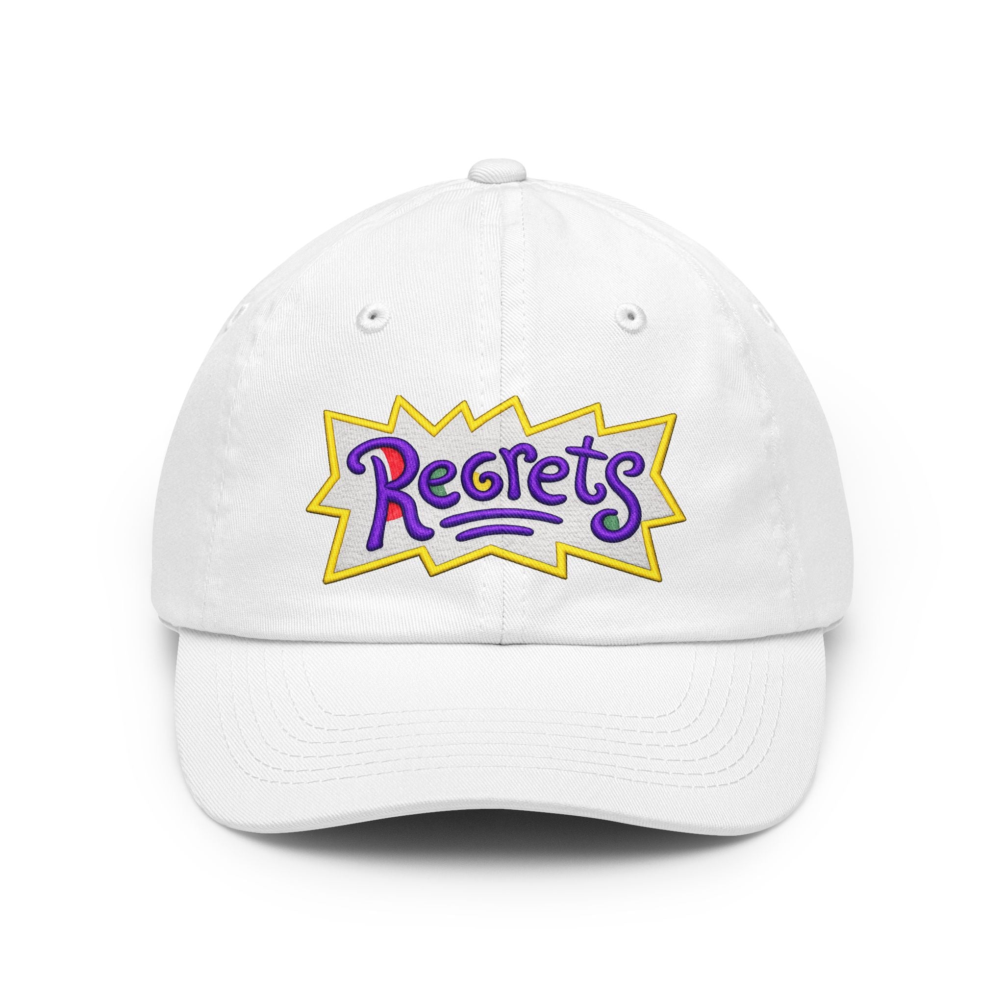 Dad Hat - 'Regrets' Retro Patch Embroidered Baseball Cap