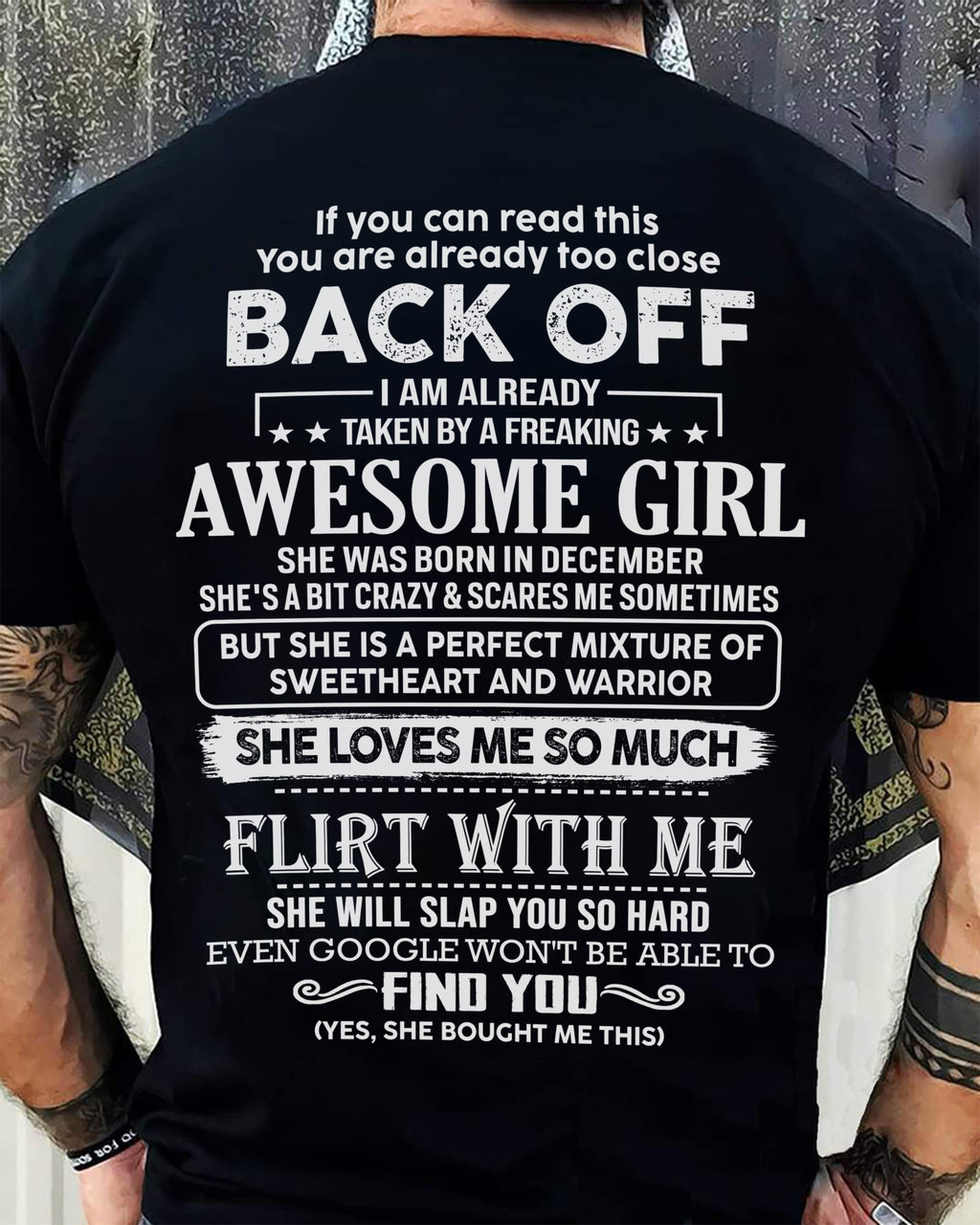 December – Awesome Girlfriend Born In December – Special gift for your Boyfriend – From Wife NGHL12 (SKU06-25-12)