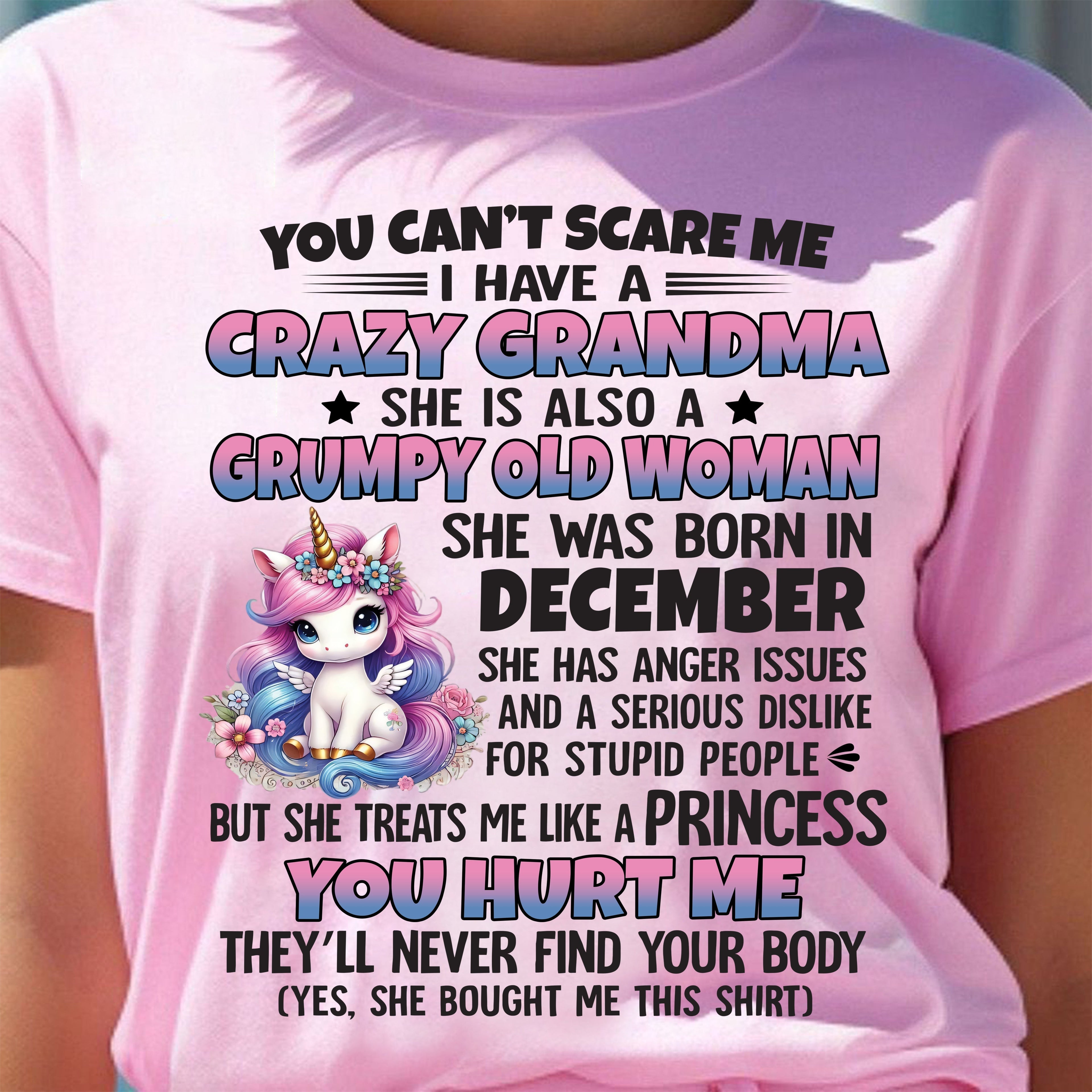 DECEMBER - YOU CAN'T SCARE ME - GIFT FROM GRANDMA - NGHL12 (SKU09-106-12)