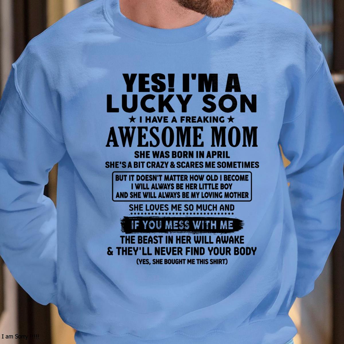 Abril - Soy hijo de la suerte - Regalo para mi hijo de mamá - NGHL04 - (SKU-T1206LMS-04)