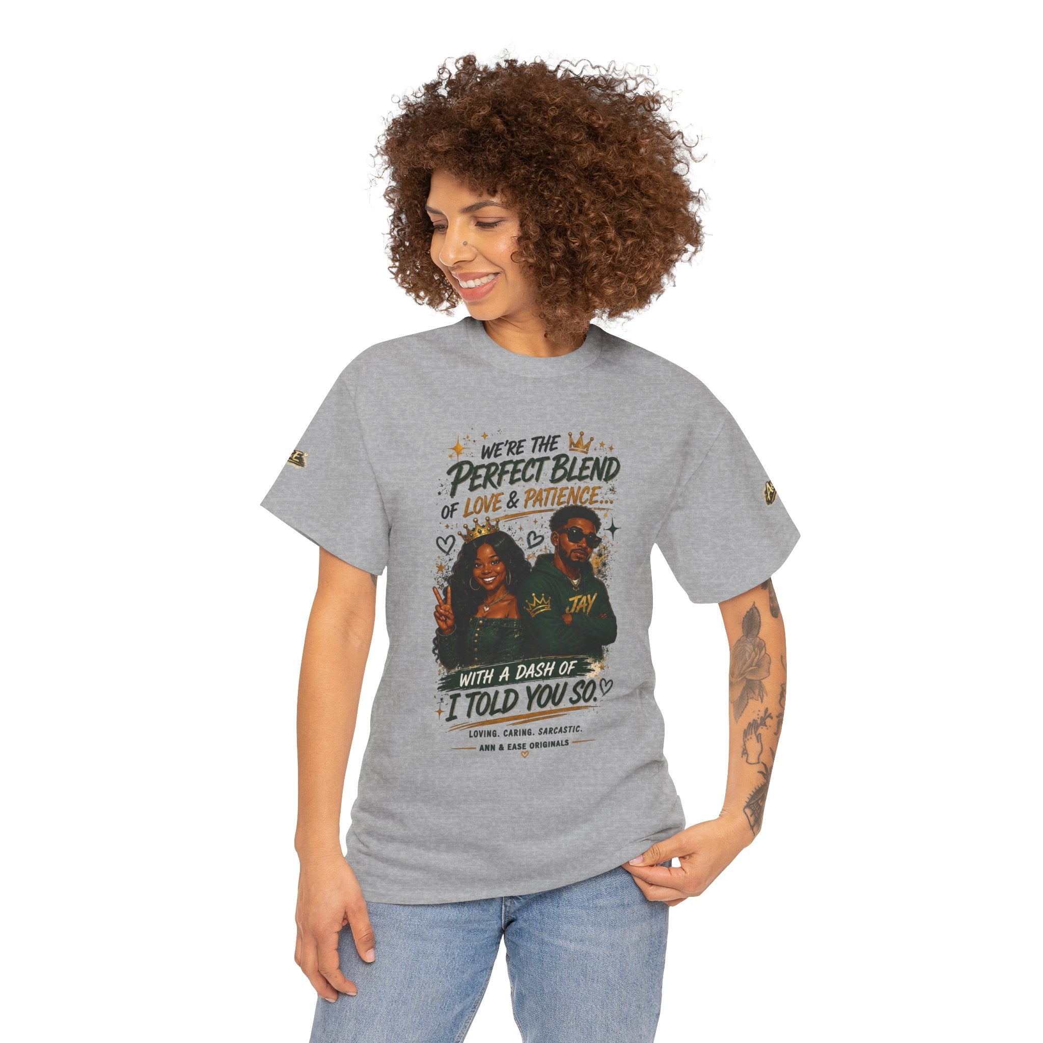 Camiseta para parejas "Perfect Blend" — Camiseta a juego "Te lo dije"