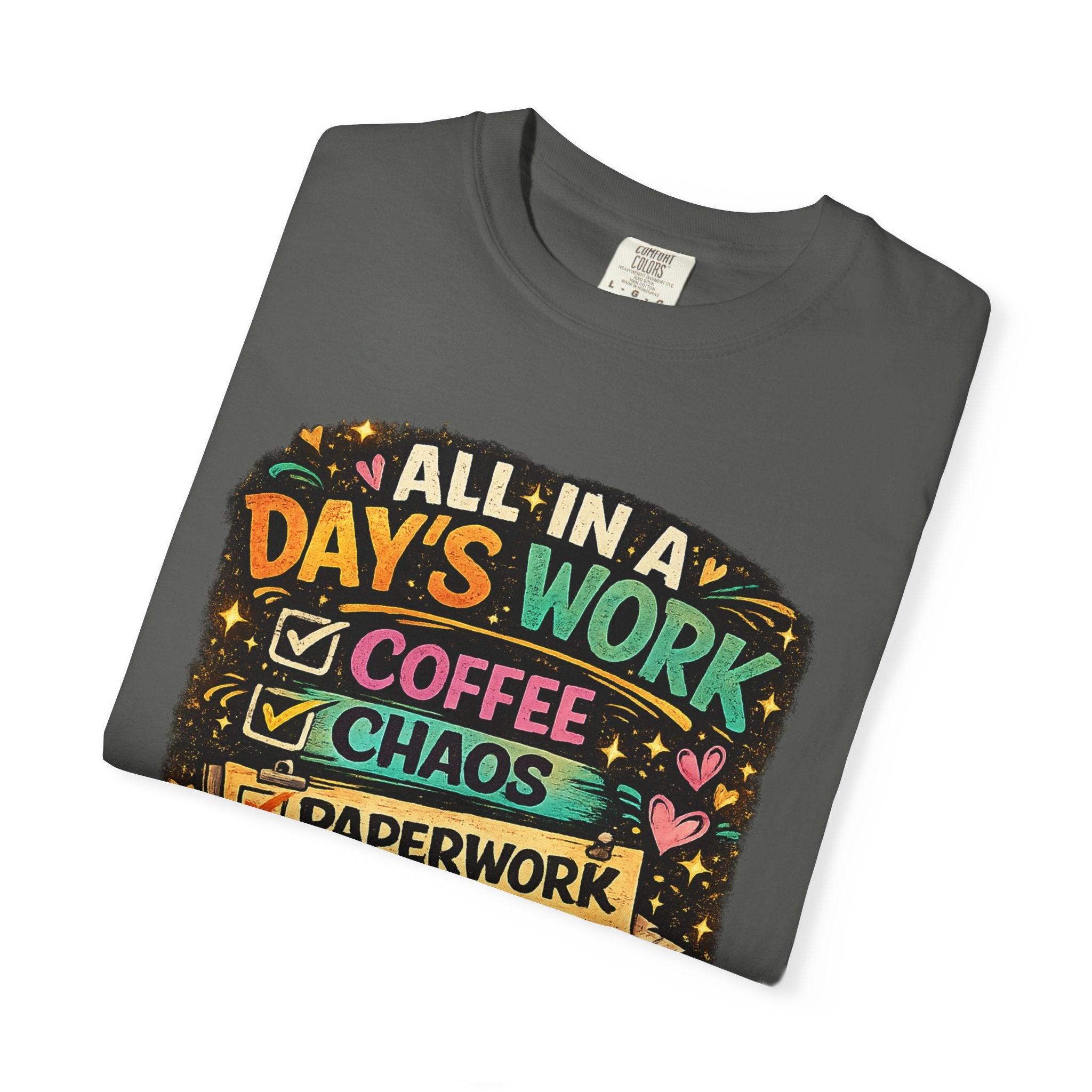 Social Worker T-Shirt — "All In a Day's Work" Checklist Tee
