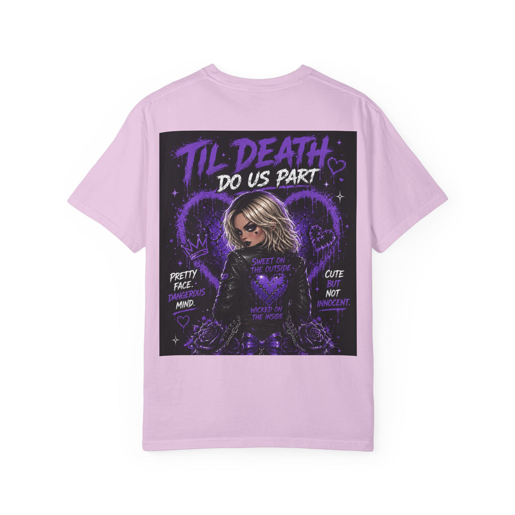 Pretty Dangerous "Cute But Cursed" T-Shirt — Gothic Purple Graphic Tee