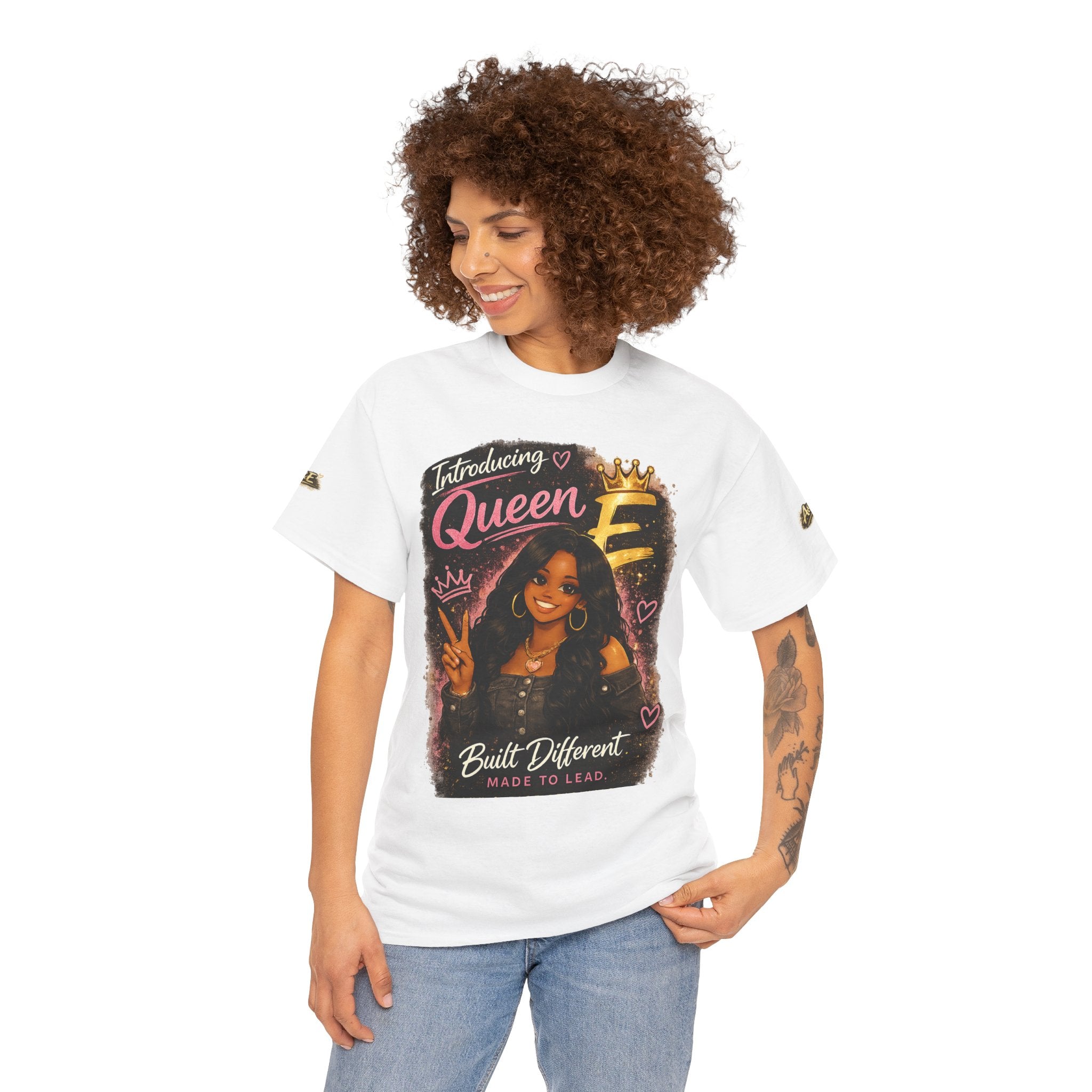 T-Shirt — "Introducing Queen E" Afrocentric Graphic Tee — Built Different, Good Vibes