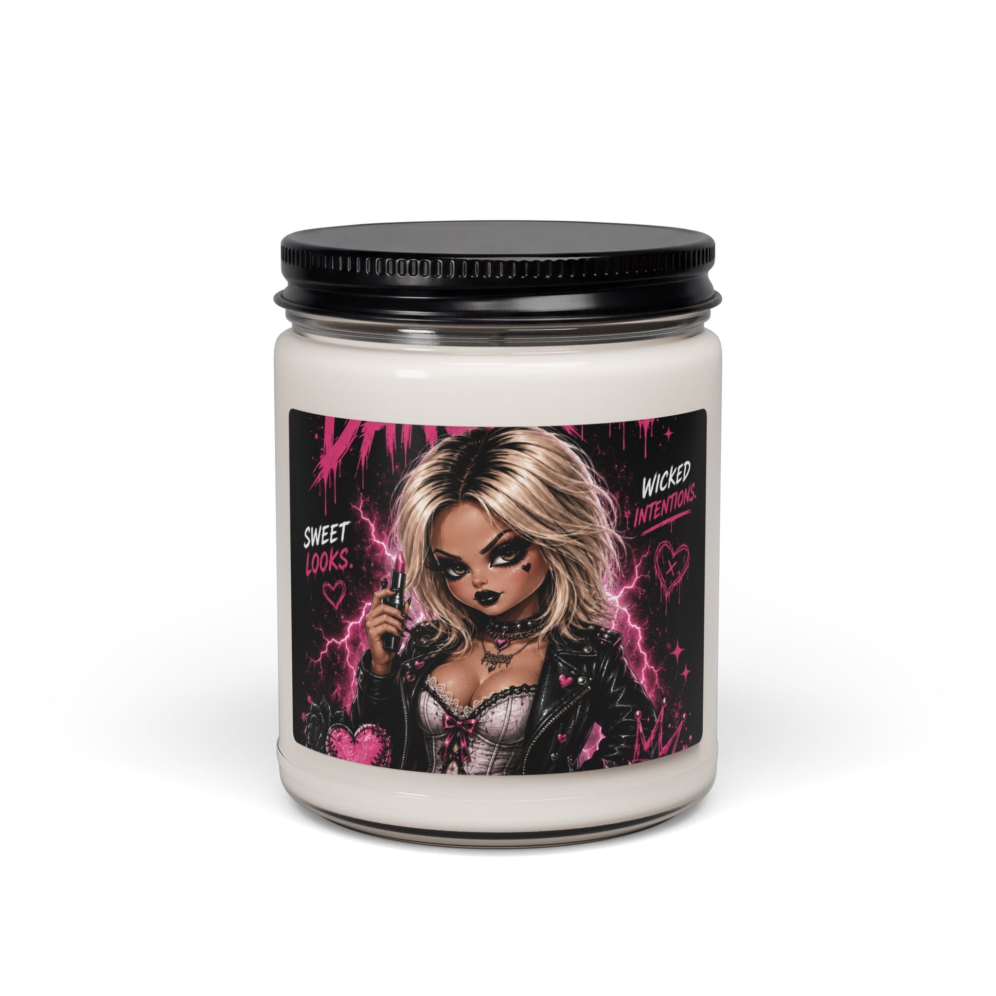 Goth Punk Girl Scented Soy Candle — 9oz ‘Sweet Vibes’ Jar Candle