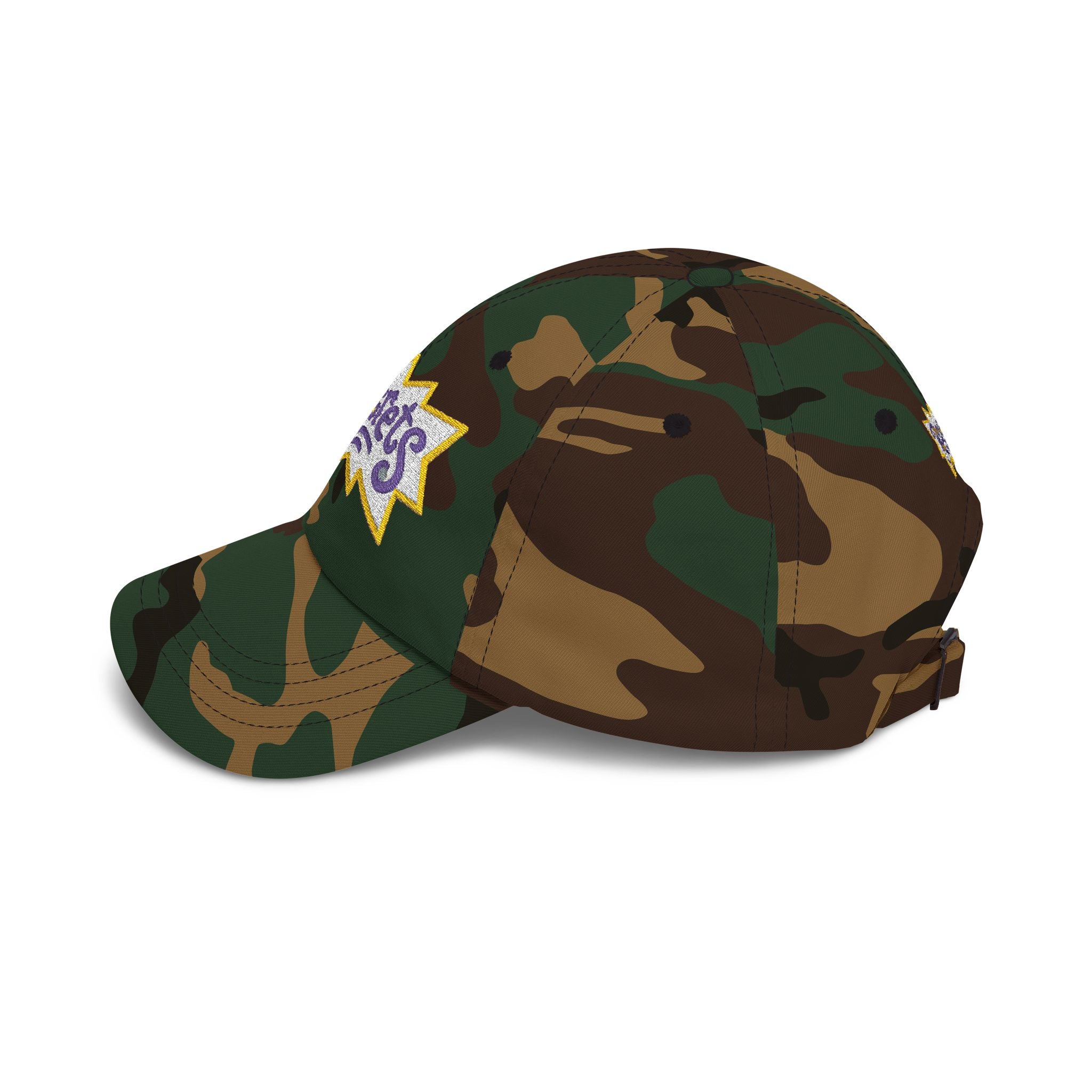 Regrets Embroidered Dad Cap - Retro Funky White Baseball Hat