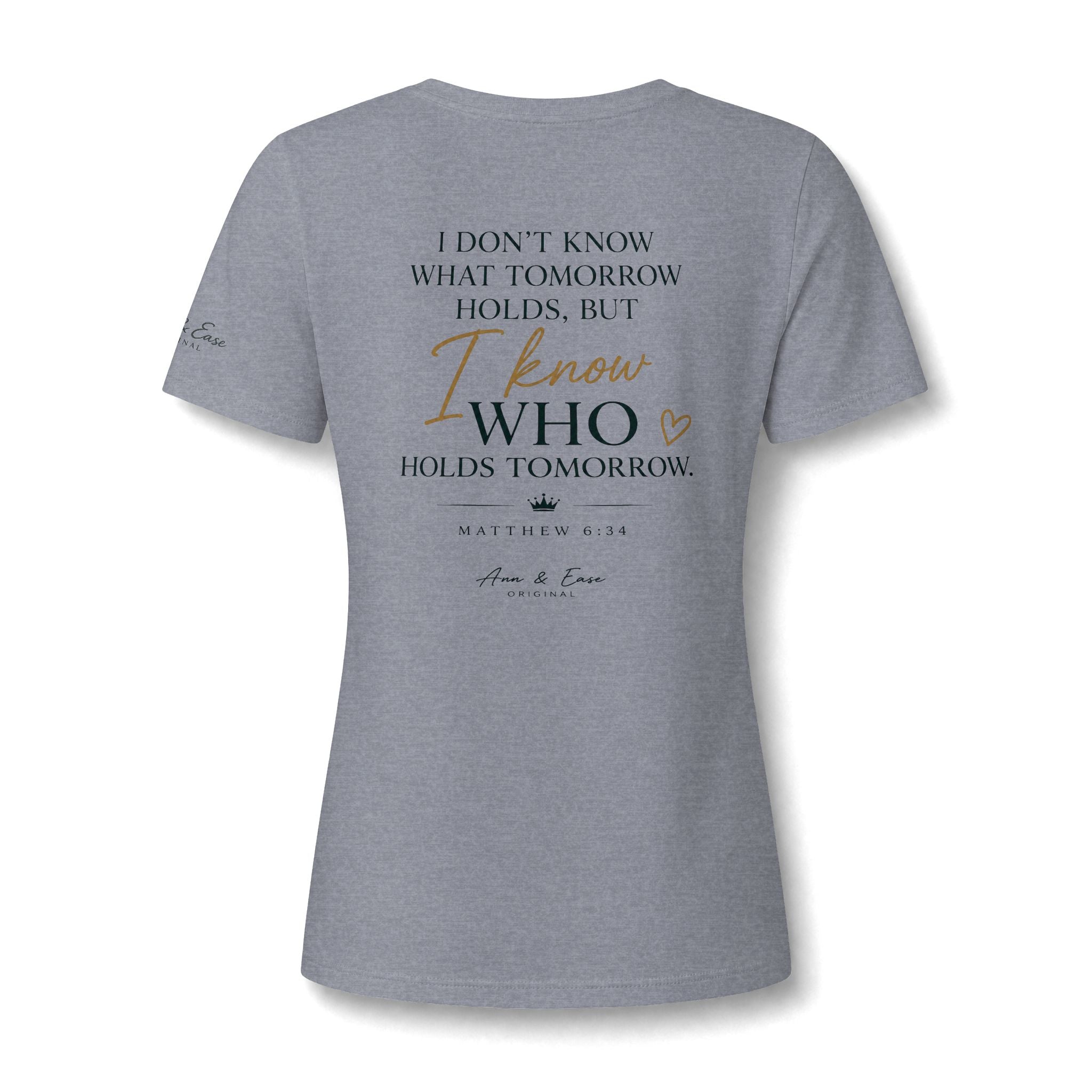 Women's V-Neck Tee — "God's Plan > My Plan Always" Faith Graphic