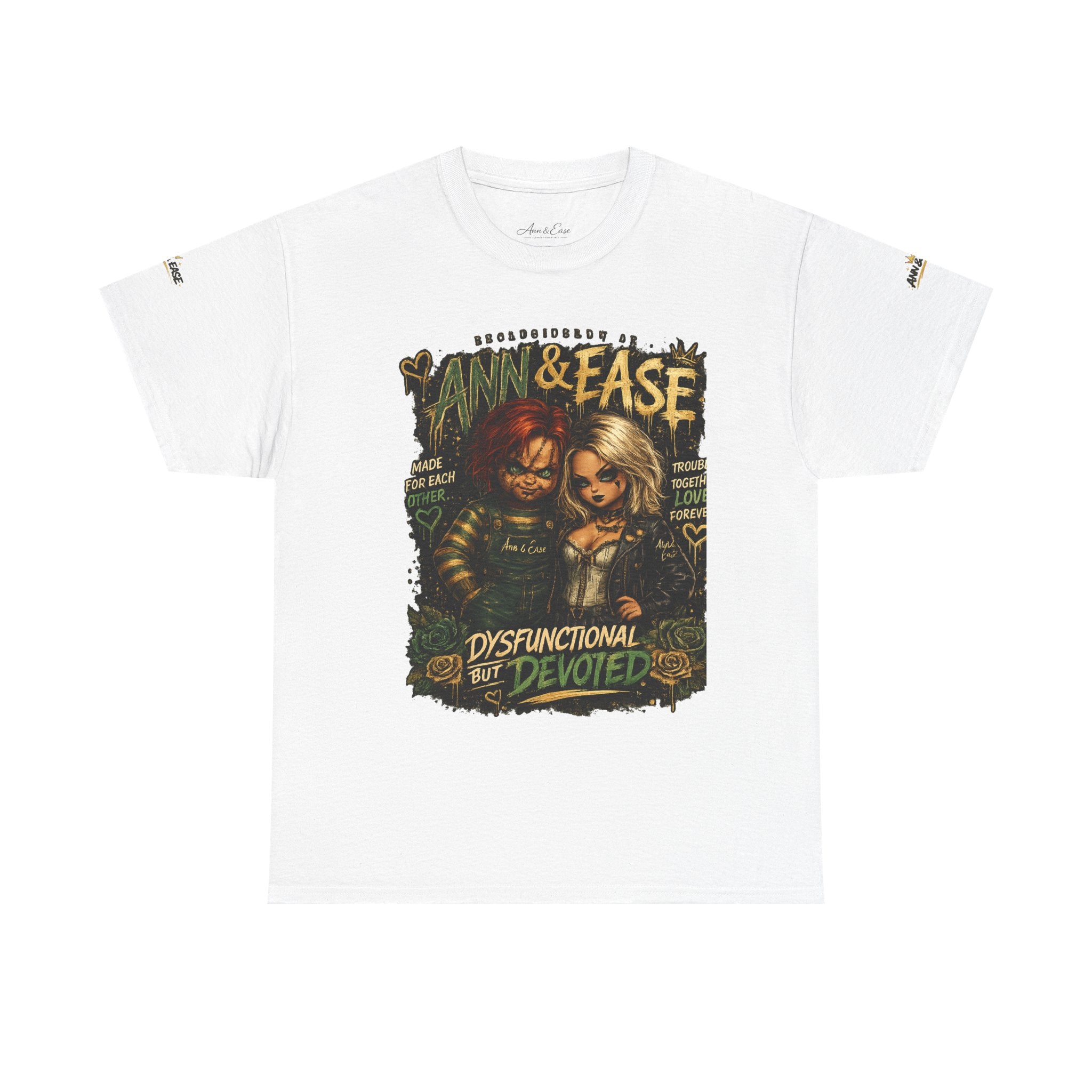 Camiseta gráfica "Disfuncional pero devota" de Ann & Ease