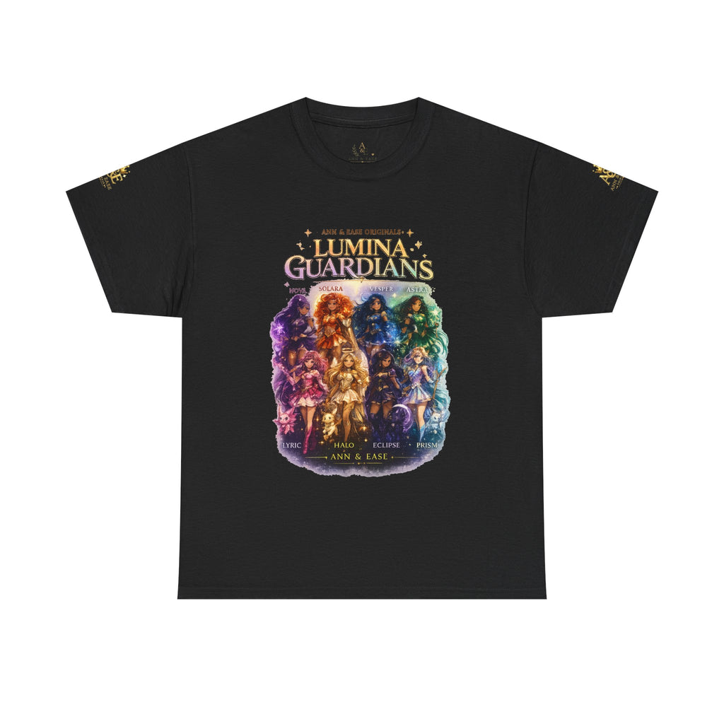 Lumina Guardians Graphic Tee — Colorful Fantasy Character Poster T‑Shirt