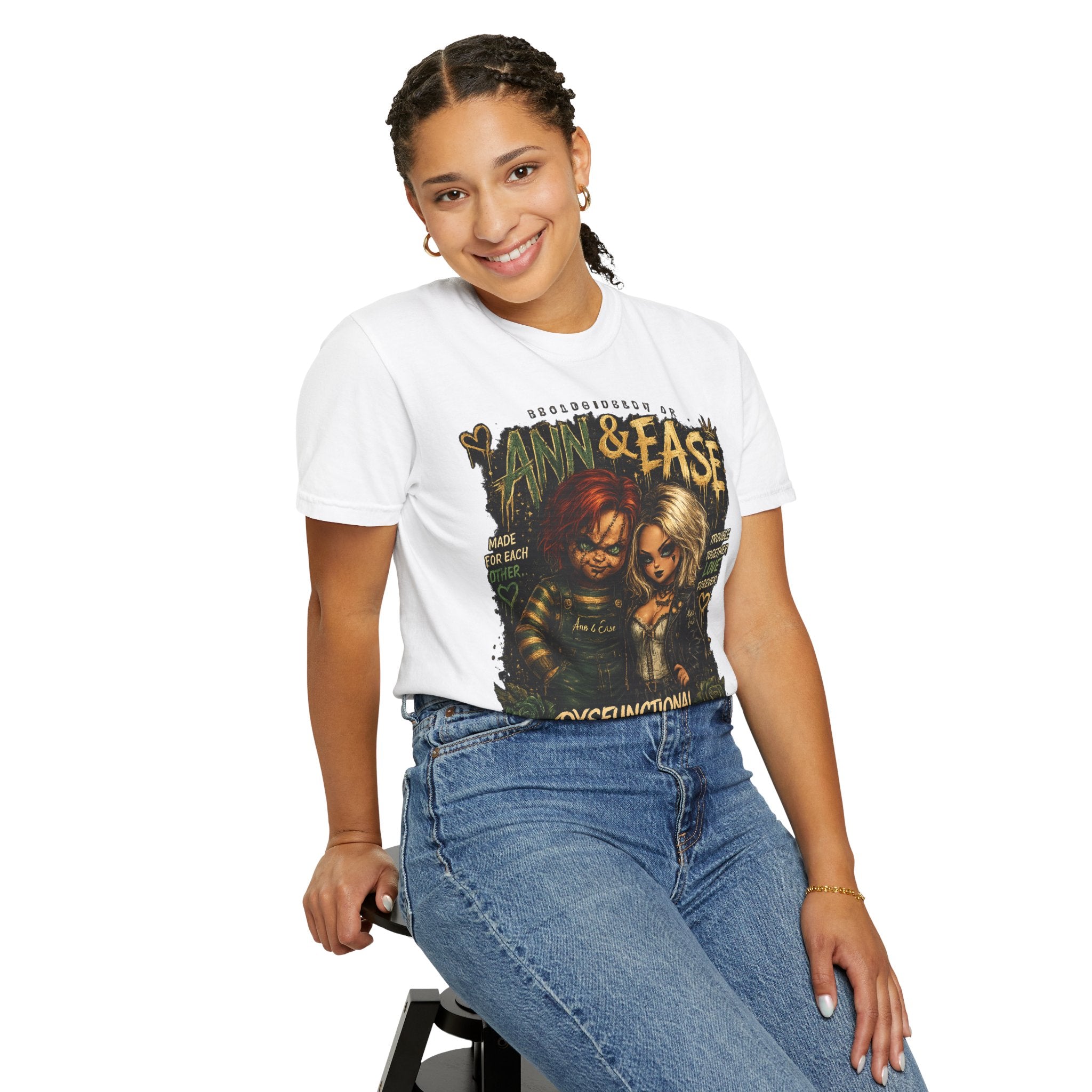 Ann & Ease "Dysfunctional But Devoted" Graphic T-Shirt