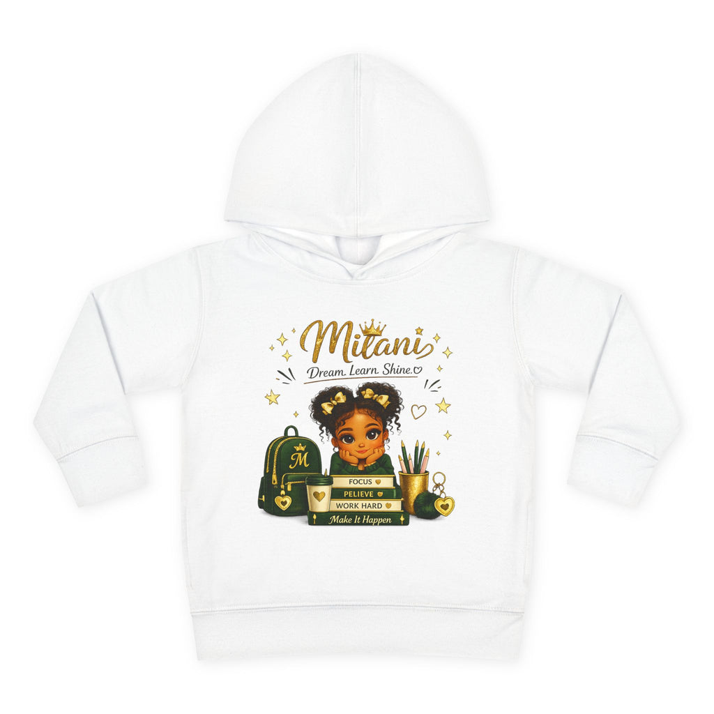 Toddler Hoodie — "Little Girl with Big Dreams" Personalized Motivational Pullover