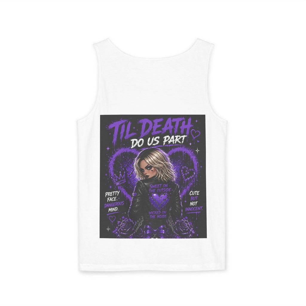 Graphic Tank Top — "Pretty Dangerous / Cute But Cursed" Goth Illustration