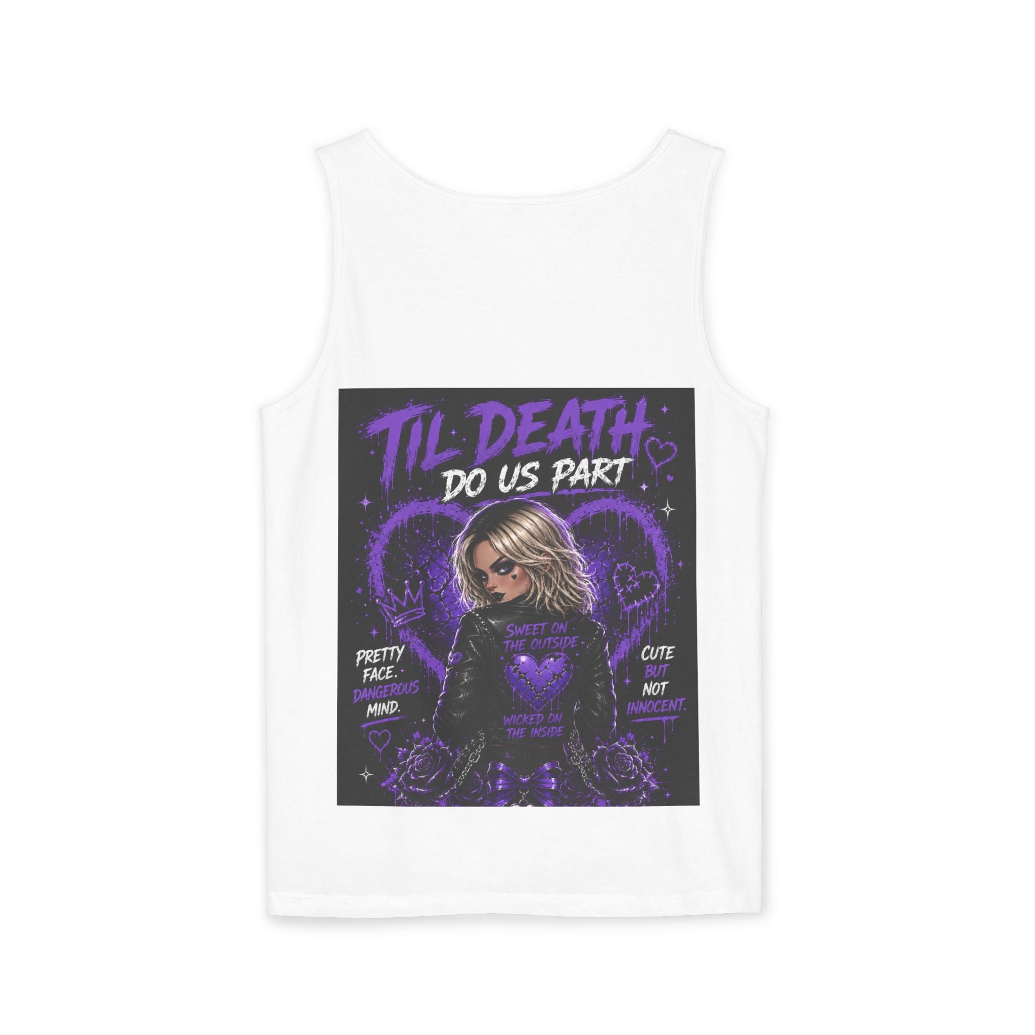 Graphic Tank Top — "Pretty Dangerous / Cute But Cursed" Goth Illustration